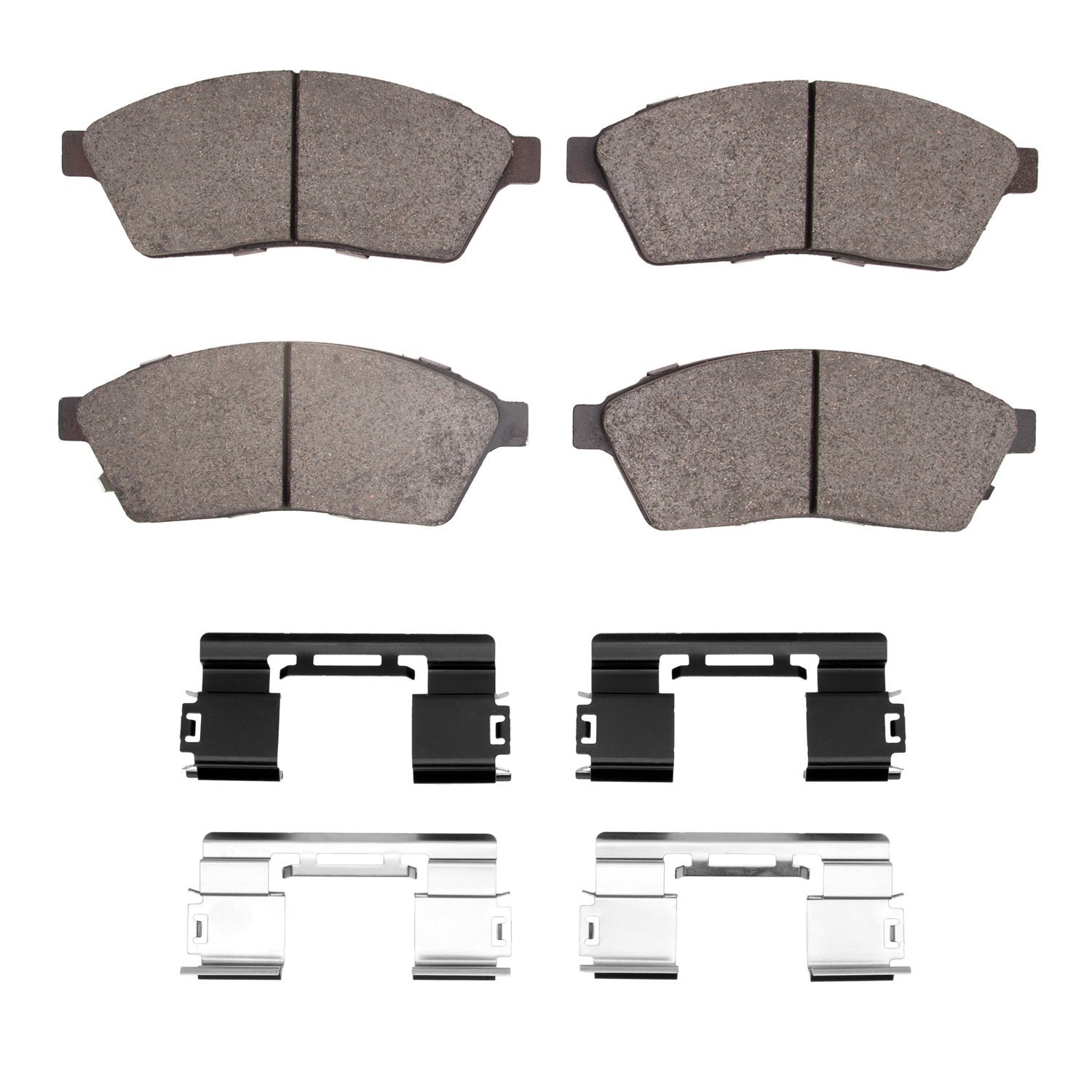 Semi-Metallic Brake Pads & Hardware Kit, 2010-2016 GM, Position: Front