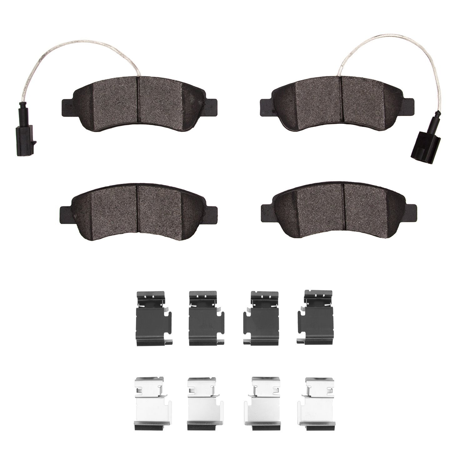 Semi-Metallic Brake Pads & Hardware Kit, 2014-2021 Mopar, Position: Rear