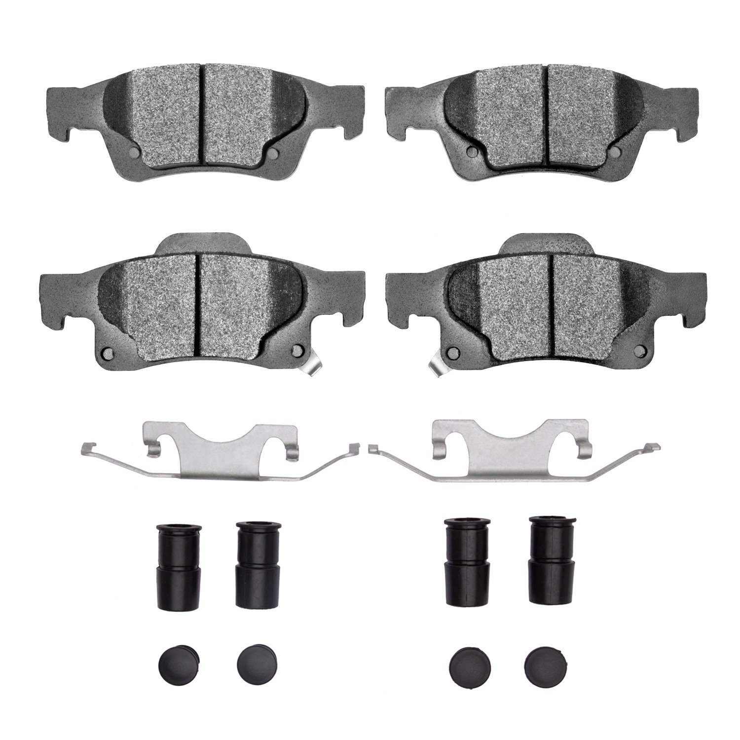 Semi-Metallic Brake Pads & Hardware Kit, Fits Select Mopar, Position: Rear