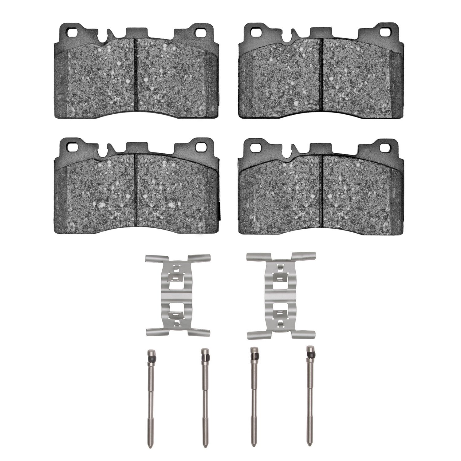 Semi-Metallic Brake Pads & Hardware Kit, 2010-2016 Mercedes-Benz, Position: Rear