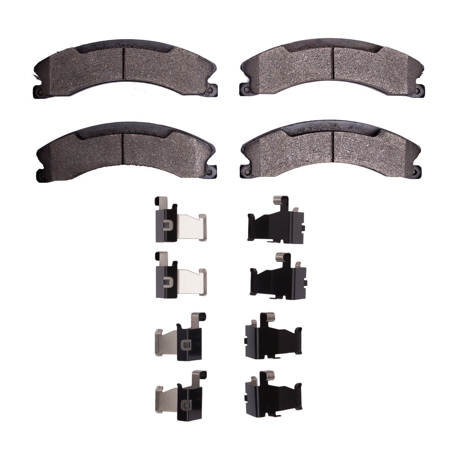 Semi-Metallic Brake Pads & Hardware Kit, Fits Select Fits Multiple Makes/Models, Position: Front & Rear