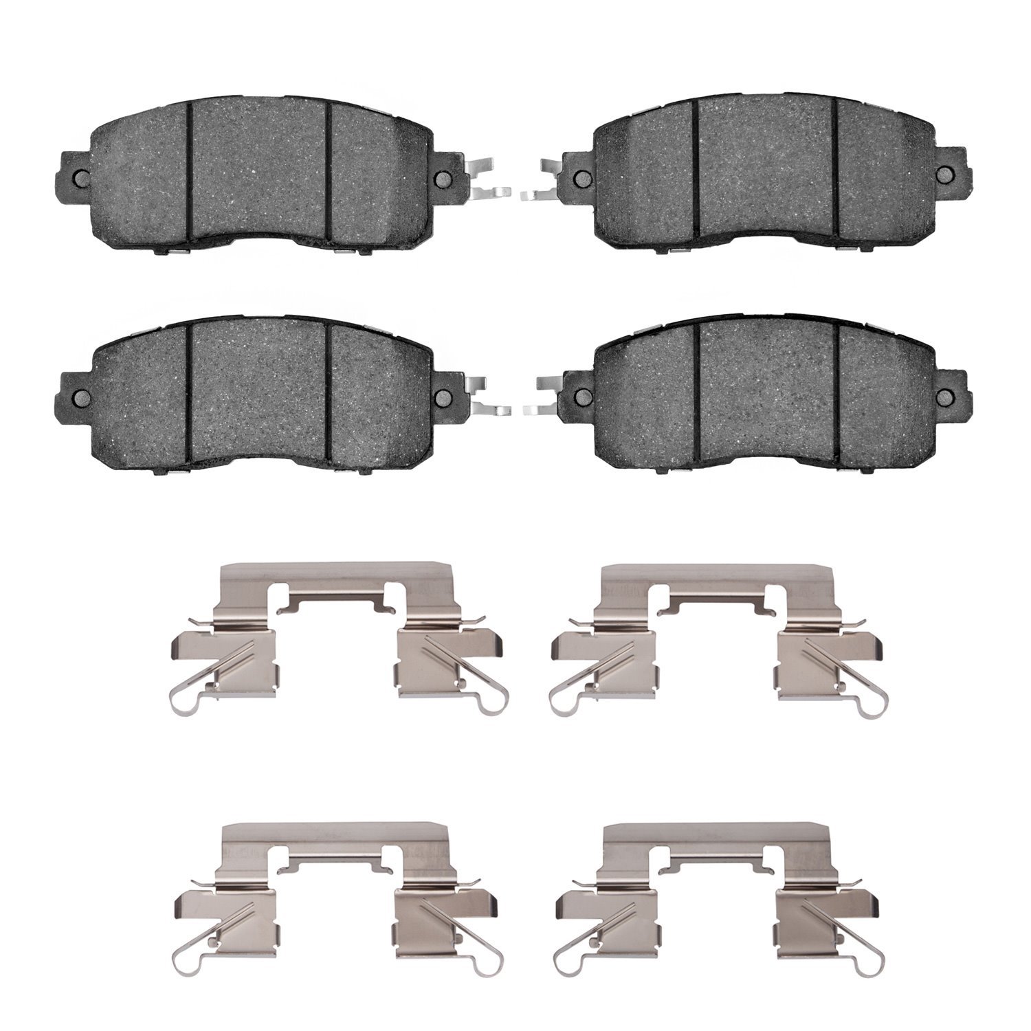 Semi-Metallic Brake Pads & Hardware Kit, Fits Select Infiniti/Nissan, Position: Front