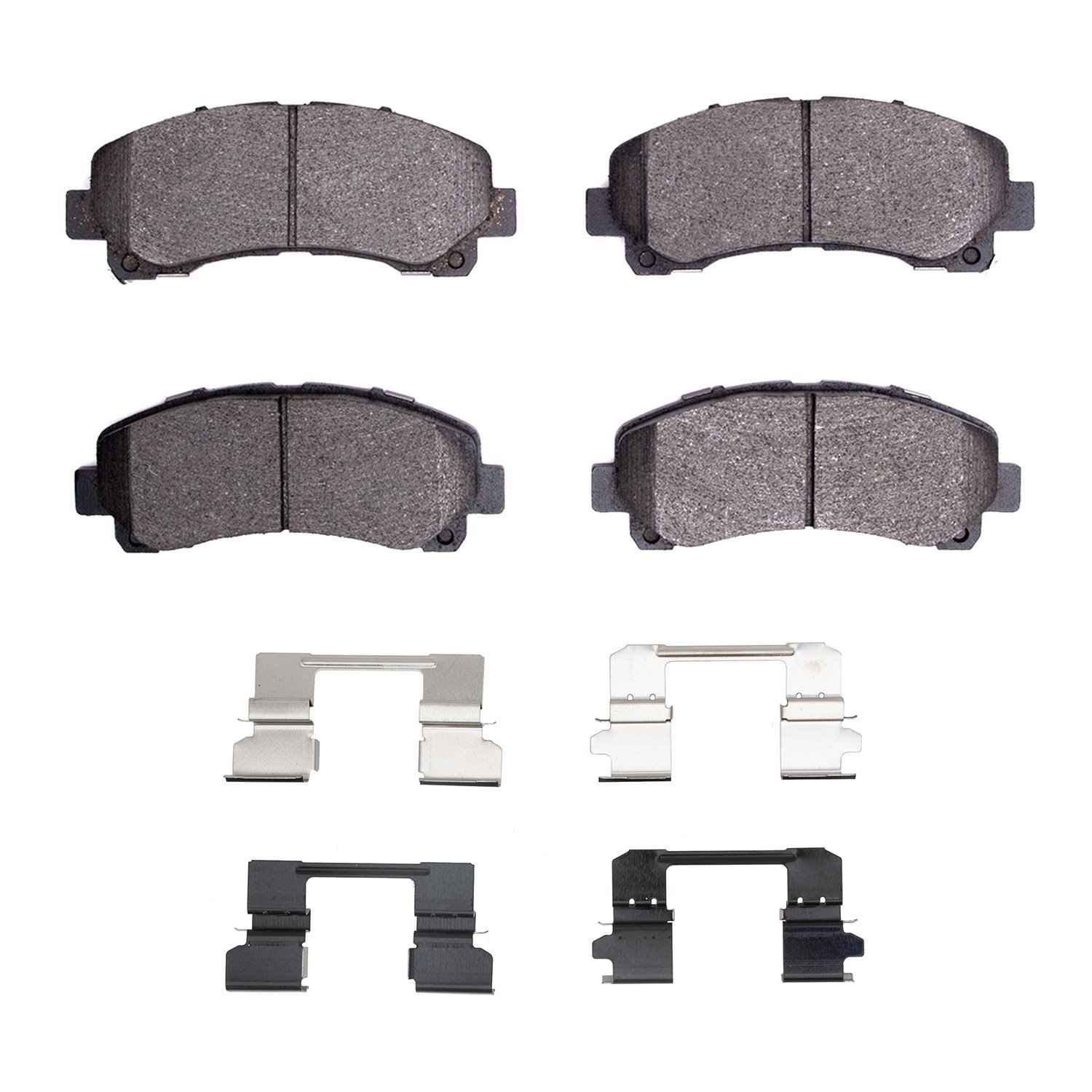 Semi-Metallic Brake Pads & Hardware Kit, 2012-2017 GM, Position: Front