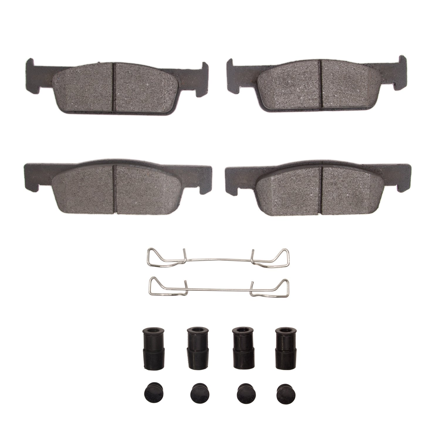 Semi-Metallic Brake Pads & Hardware Kit, 2015-2017 Renault, Position: Front