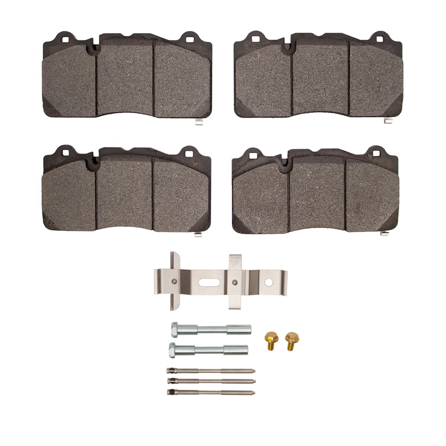 Semi-Metallic Brake Pads & Hardware Kit, Fits Select GM, Position: Front