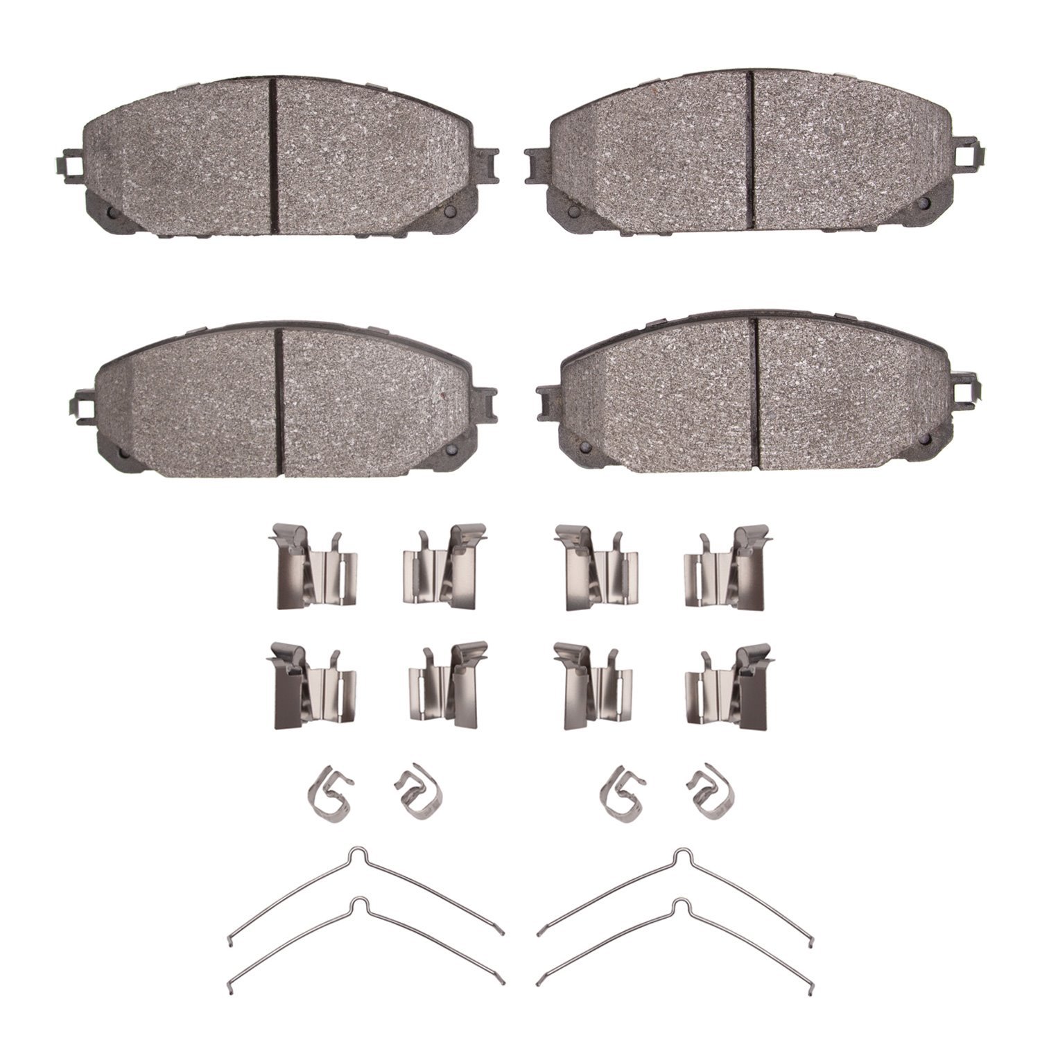 Semi-Metallic Brake Pads & Hardware Kit, Fits Select Mopar, Position: Front