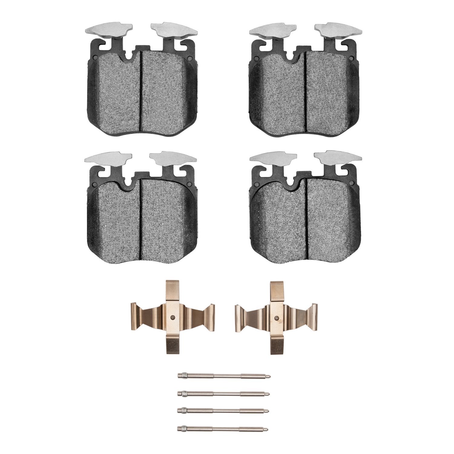 Semi-Metallic Brake Pads & Hardware Kit, Fits Select Fits Multiple Makes/Models, Position: Front