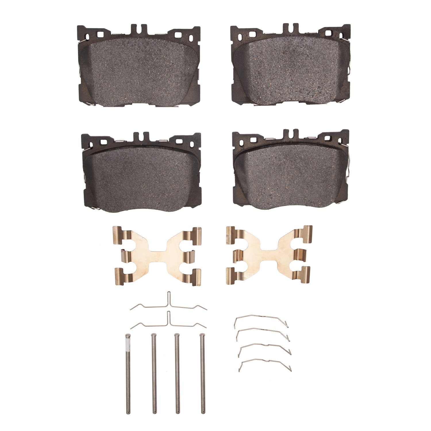 Semi-Metallic Brake Pads & Hardware Kit, Fits Select Mercedes-Benz, Position: Front