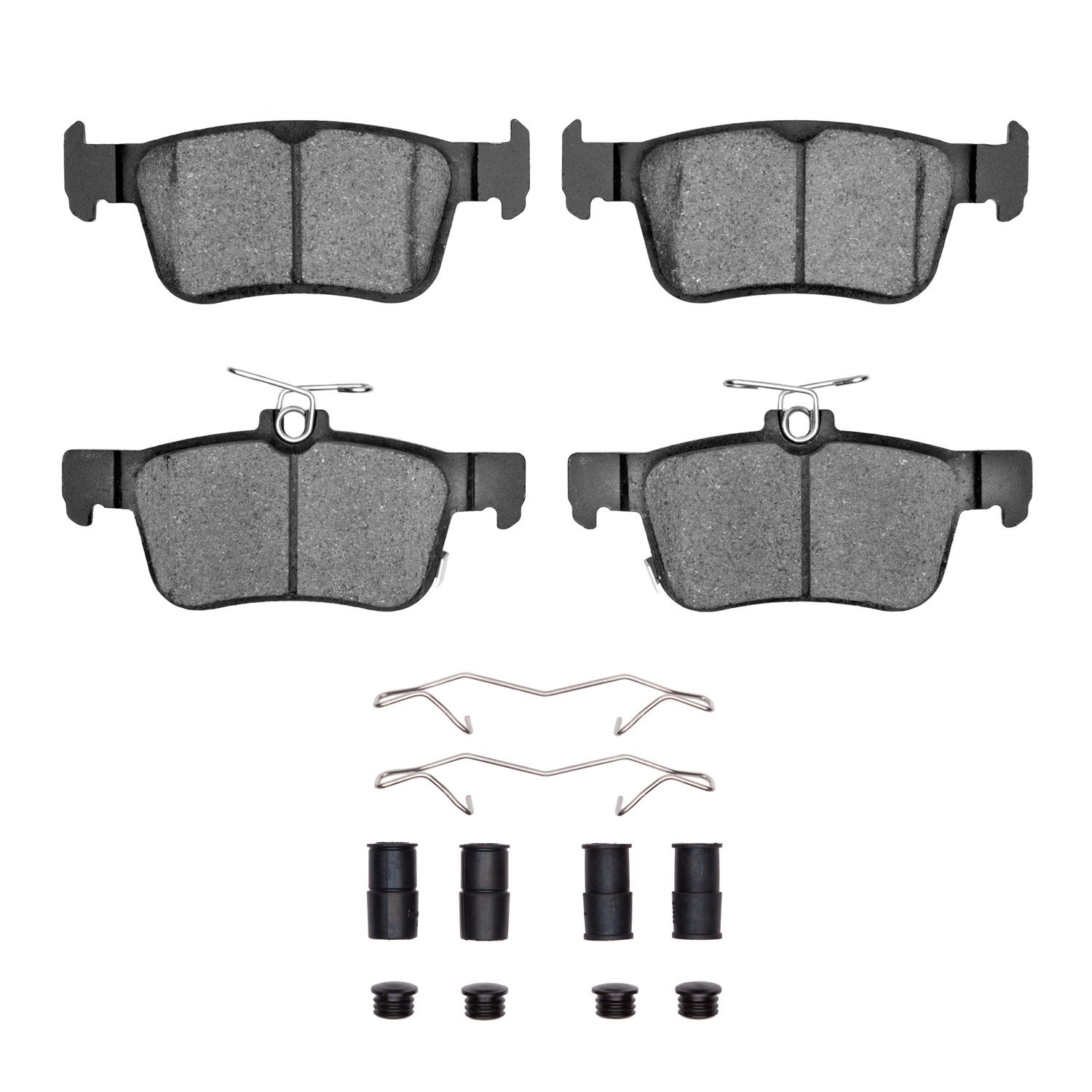 Semi-Metallic Brake Pads & Hardware Kit, Fits Select Acura/Honda, Position: Rear