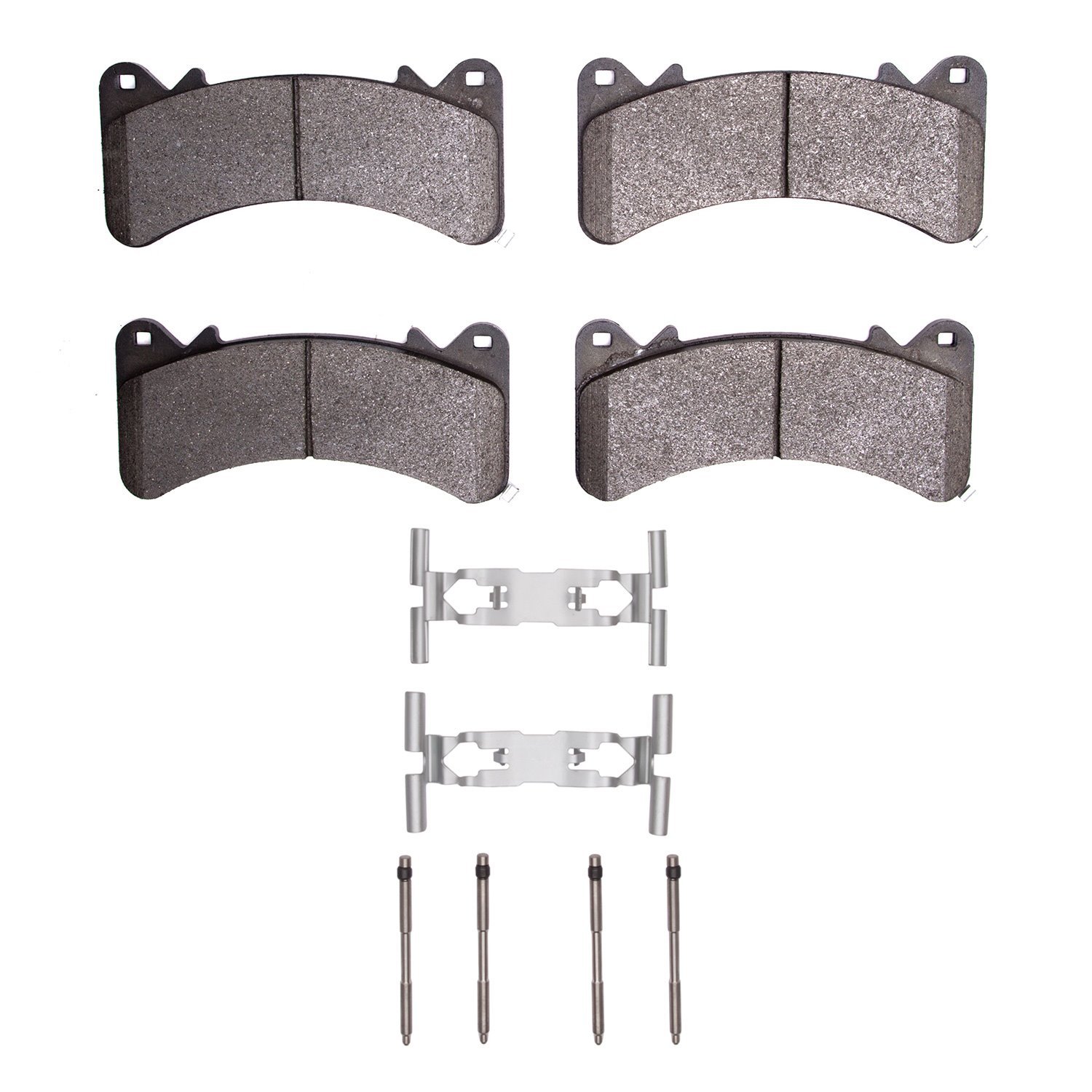 Semi-Metallic Brake Pads & Hardware Kit, Fits Select GM, Position: Front