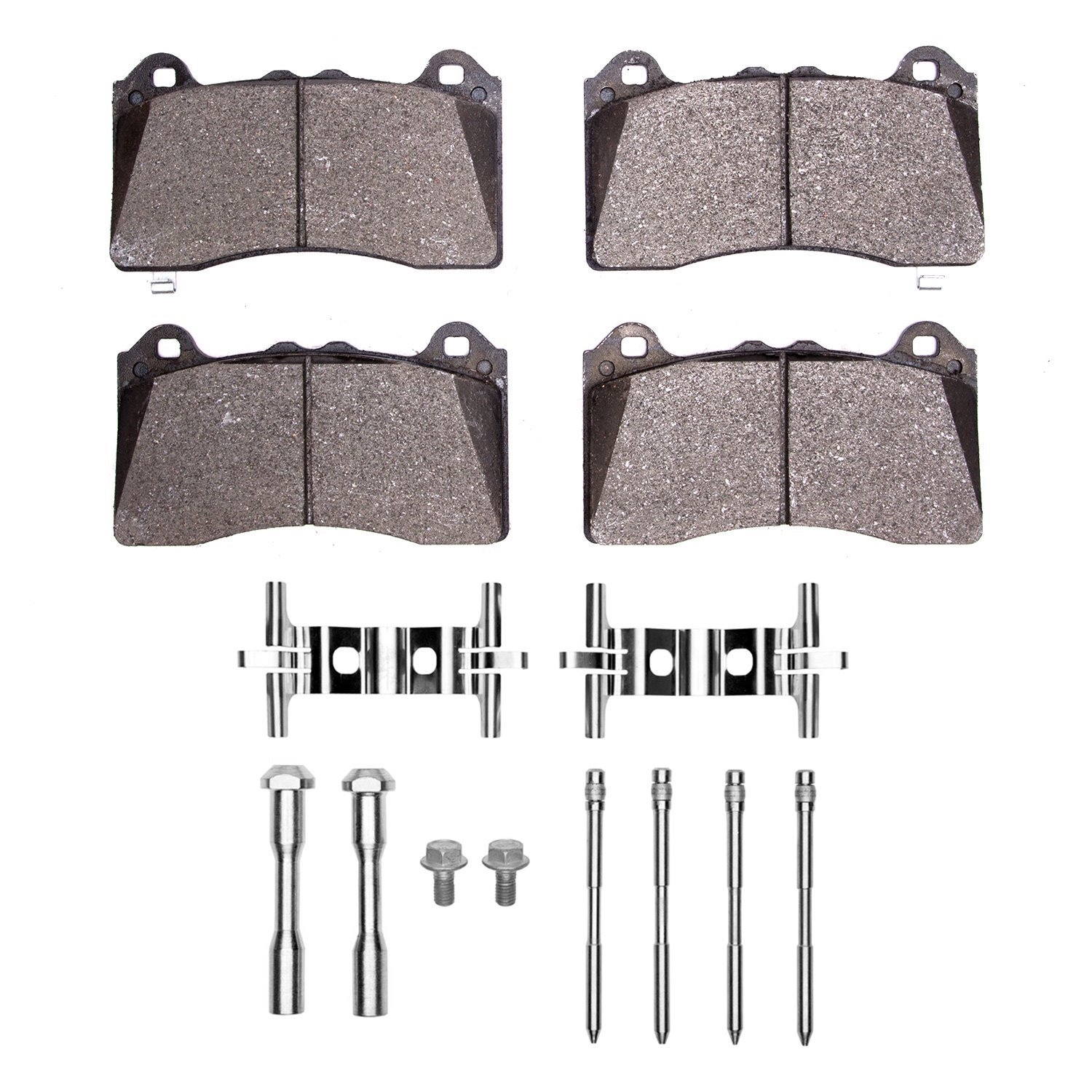 Semi-Metallic Brake Pads & Hardware Kit, 2016-2018 Ford/Lincoln/Mercury/Mazda, Position: Front