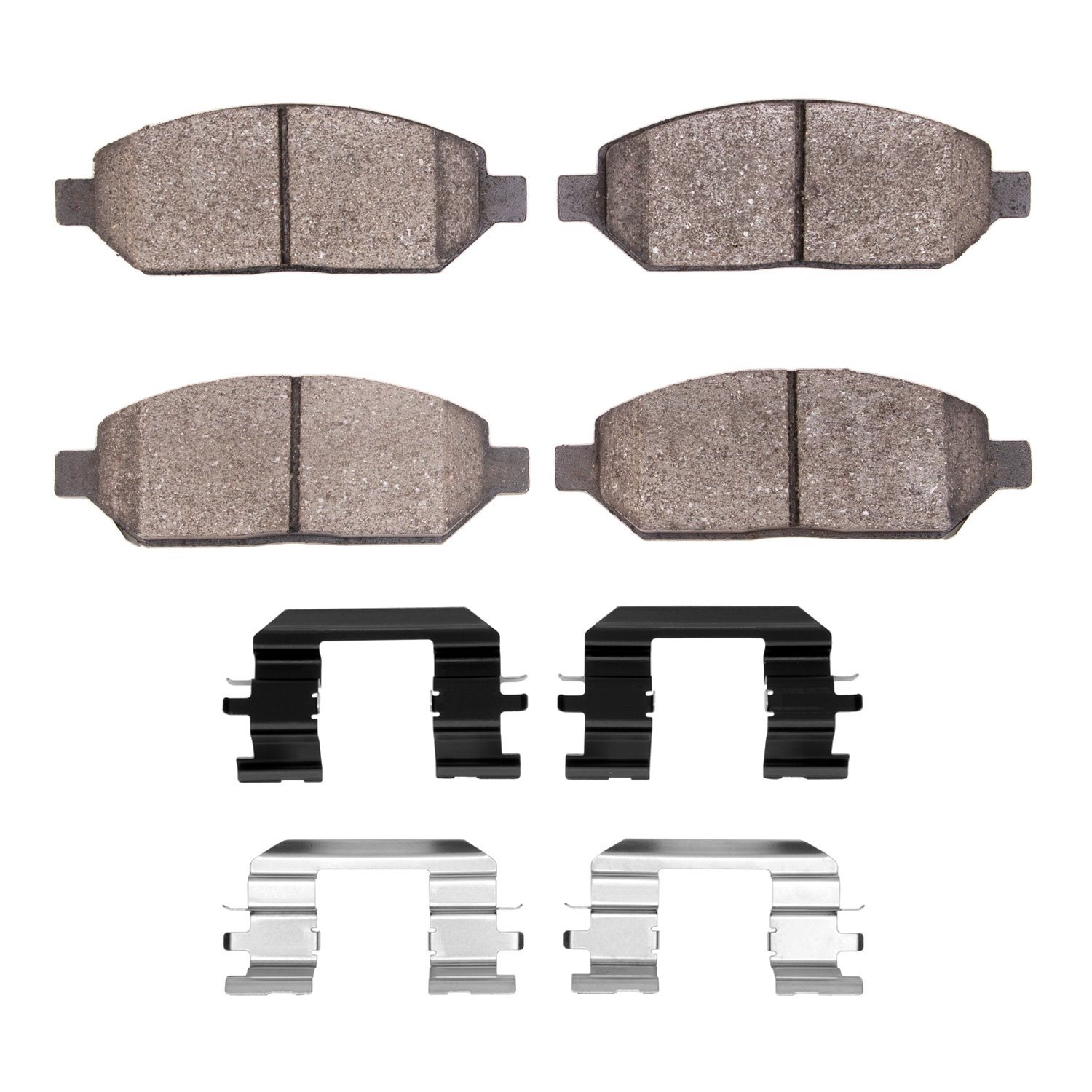 Semi-Metallic Brake Pads & Hardware Kit, 2017-2018 GM, Position: Front