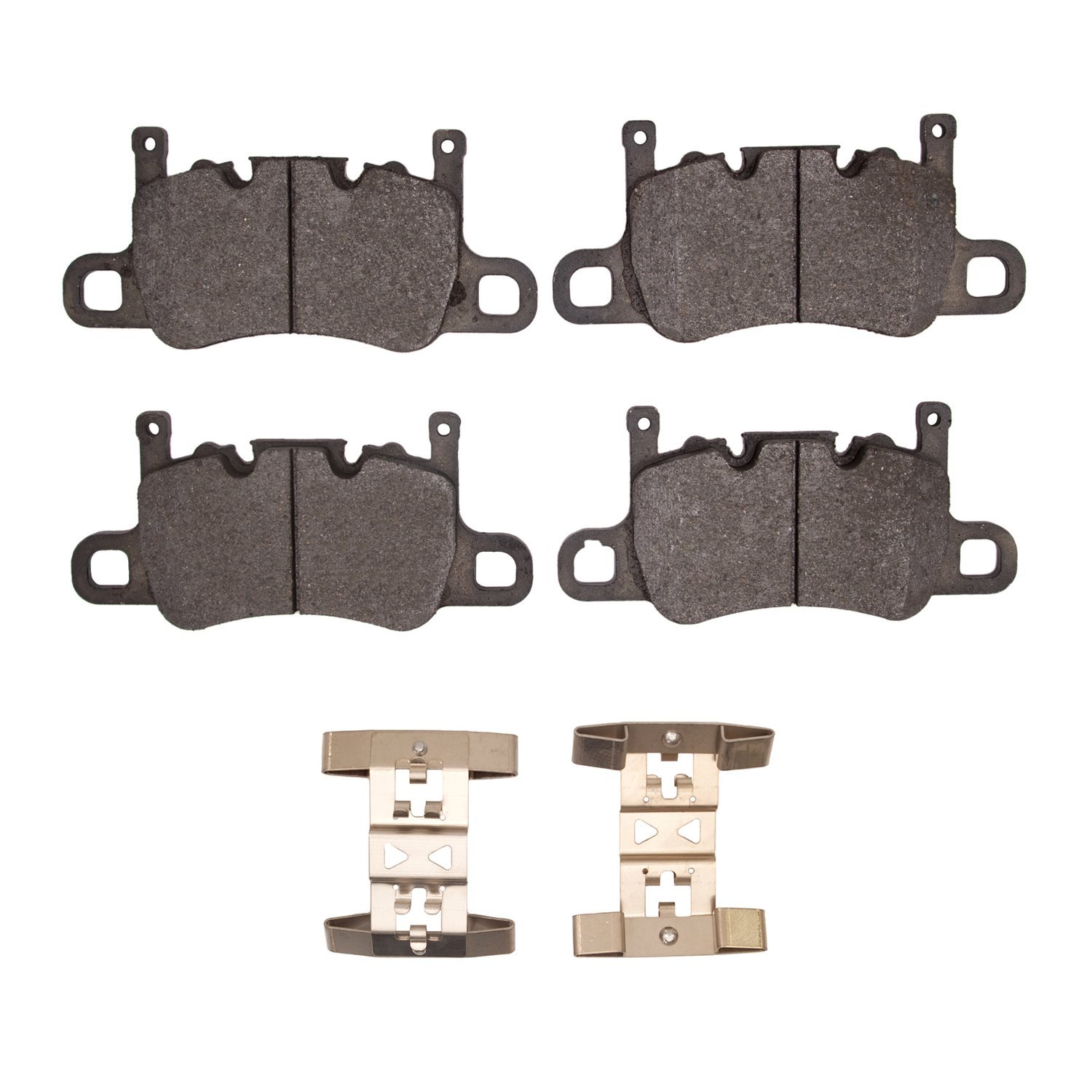 Semi-Metallic Brake Pads & Hardware Kit, 2017-2021 Audi/Porsche/Volkswagen, Position: Rear