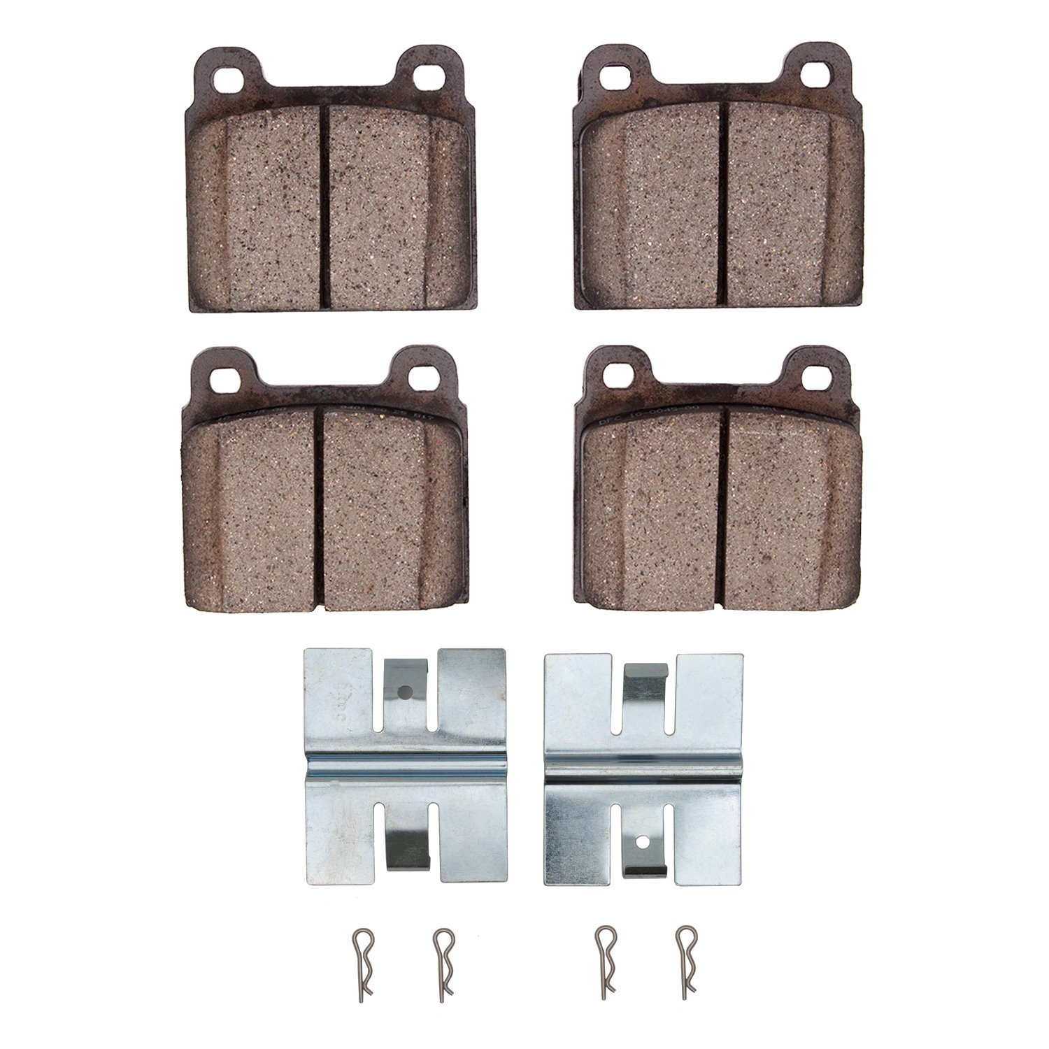 Optimum OE Brake Pads & Hardware Kit, 1973-1985 Audi/Porsche/Volkswagen, Position: Front