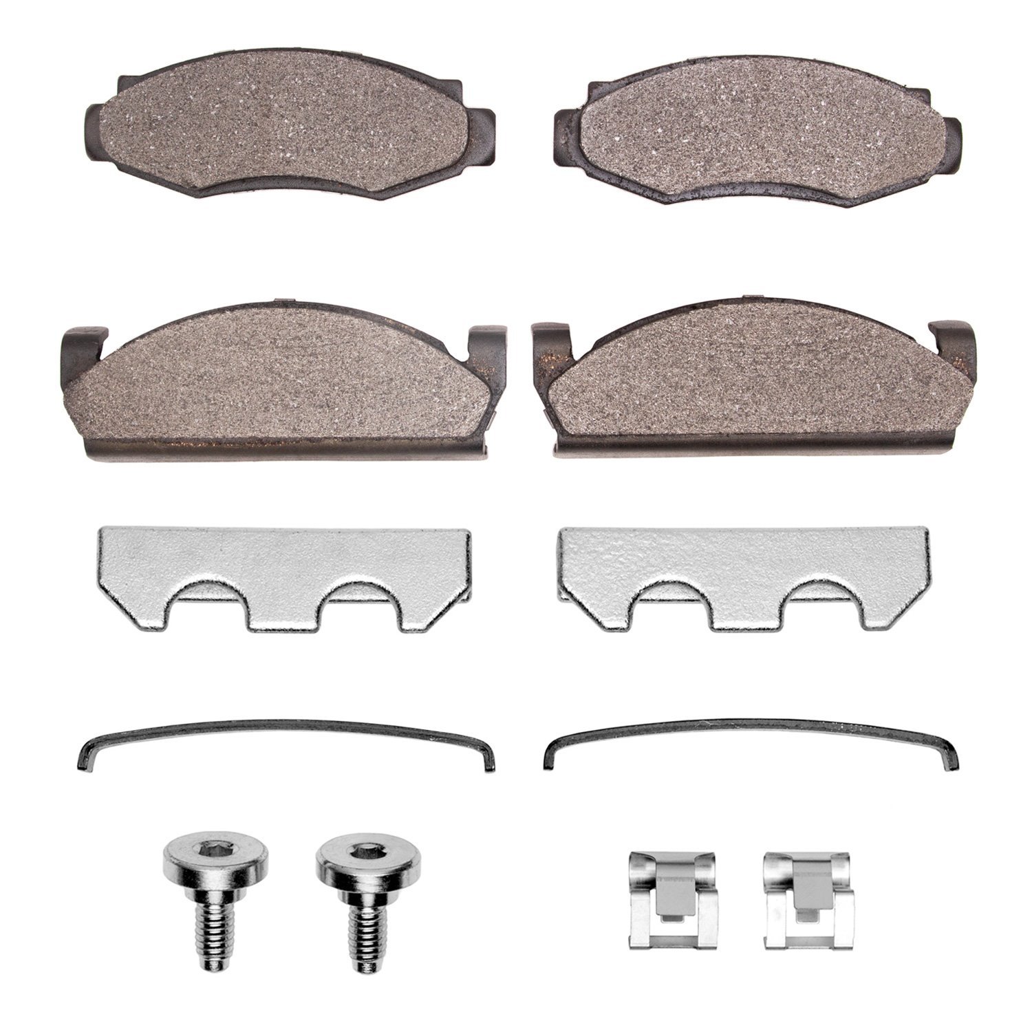 Optimum OE Brake Pads & Hardware Kit, 1974-1983 Fits Multiple Makes/Models, Position: Front