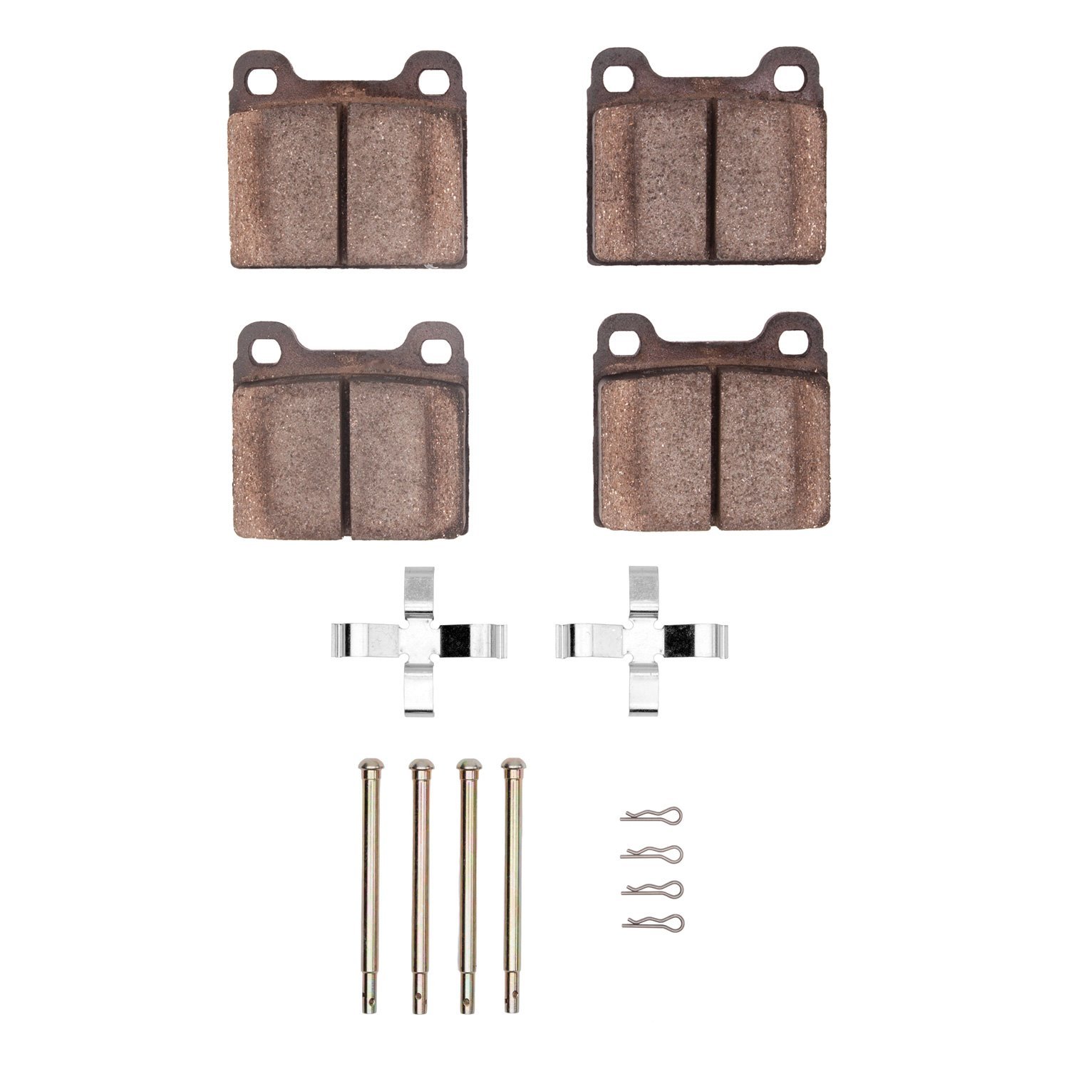 Optimum OE Brake Pads & Hardware Kit, 1973-1980 Audi/Porsche/Volkswagen, Position: Front