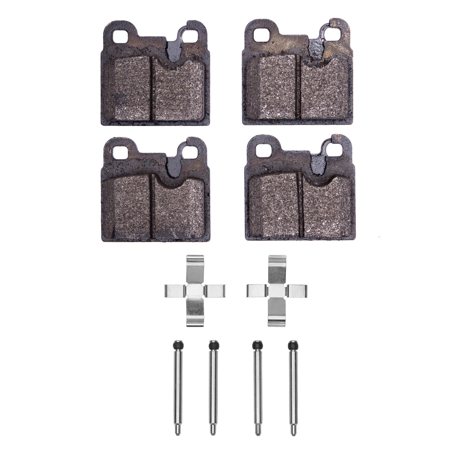 Optimum OE Brake Pads & Hardware Kit, 1979-1981 BMW, Position: Rear