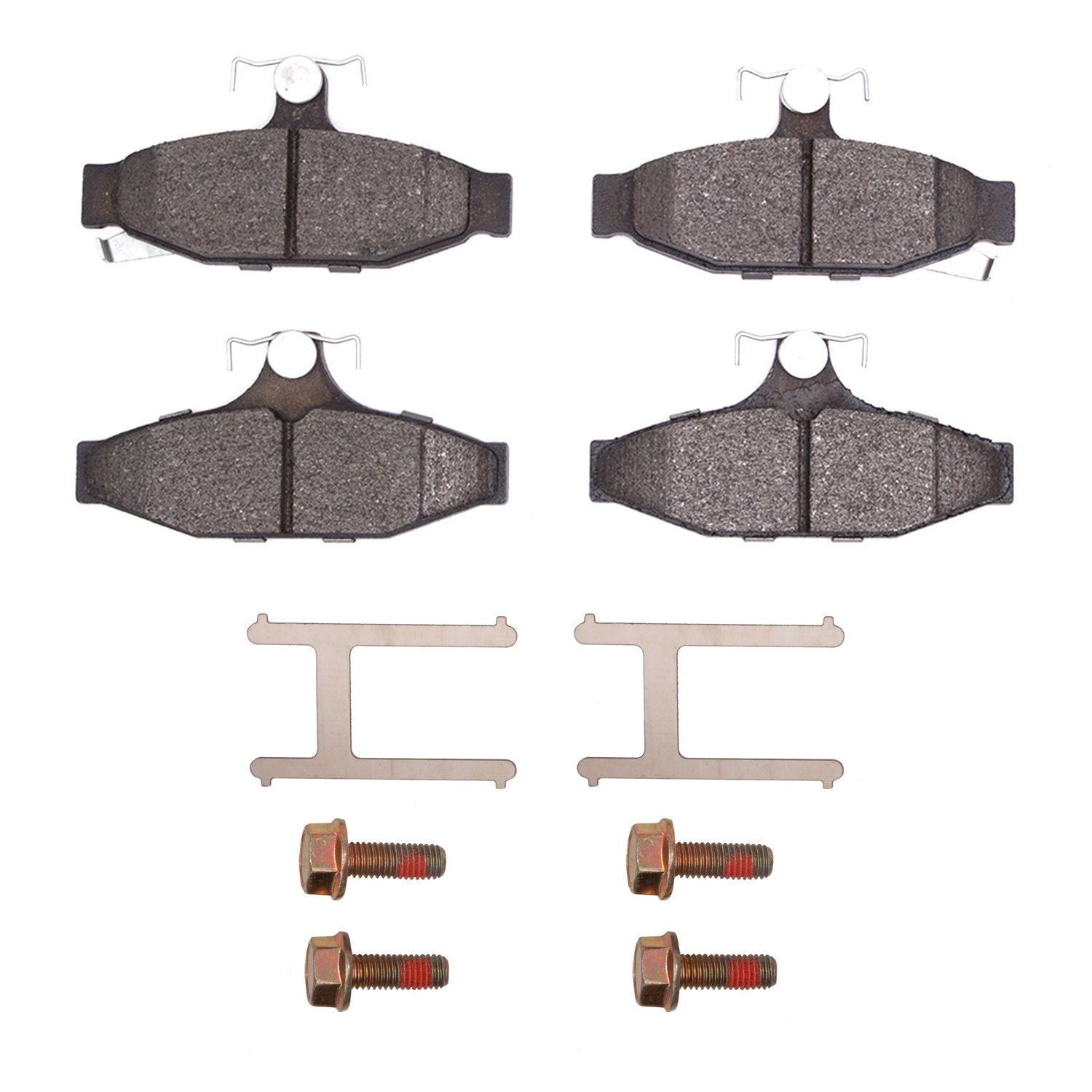 Optimum OE Brake Pads & Hardware Kit, 1984-1987 GM, Position: Rear