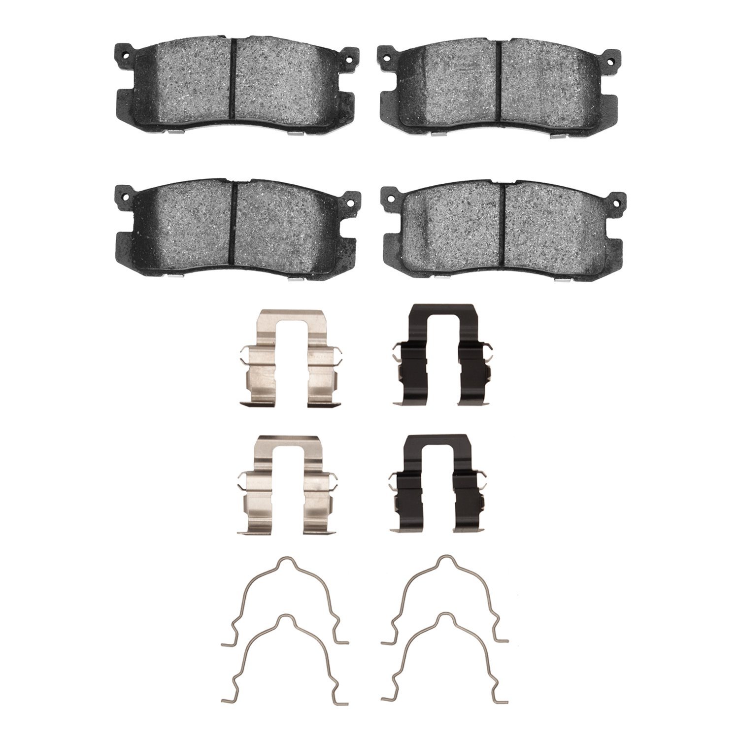 Optimum OE Brake Pads & Hardware Kit, 1988-1992 Ford/Lincoln/Mercury/Mazda, Position: Rear