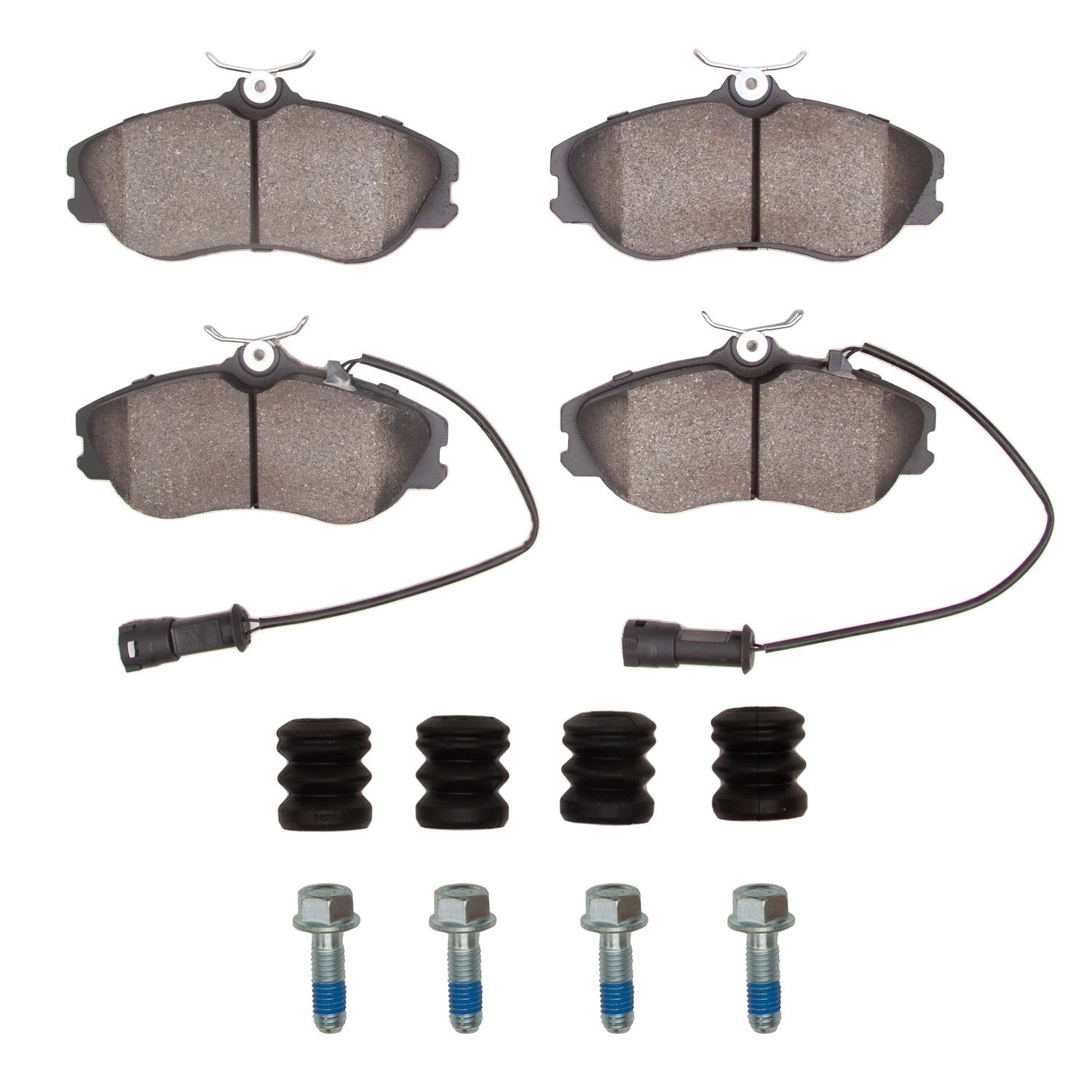 Optimum OE Brake Pads & Hardware Kit, 1990-1997 Audi/Porsche/Volkswagen, Position: Front