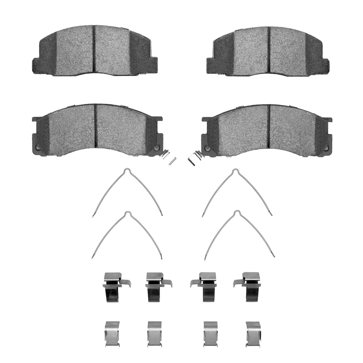 Optimum OE Brake Pads & Hardware Kit, 1991-1996 Lexus/Toyota/Scion, Position: Front