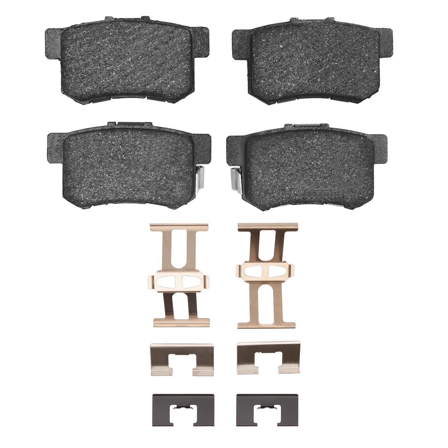 Optimum OE Brake Pads & Hardware Kit, 1999-2004 Acura/Honda, Position: Rear