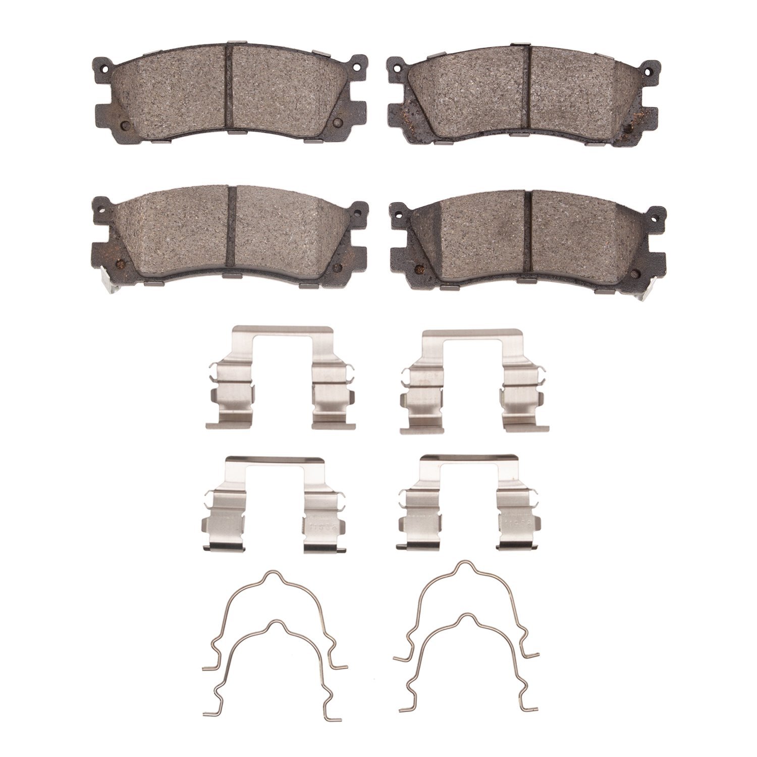Optimum OE Brake Pads & Hardware Kit, 1992-1998 Ford/Lincoln/Mercury/Mazda, Position: Rear