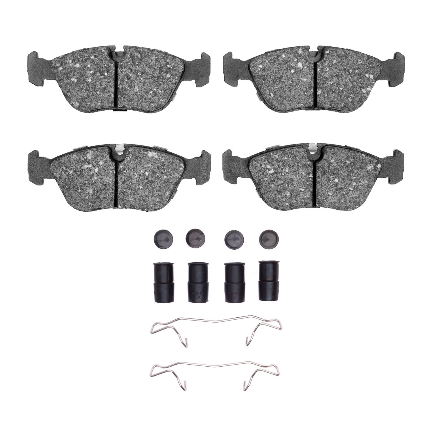 Optimum OE Brake Pads & Hardware Kit, 1993-2000 Volvo, Position: Front