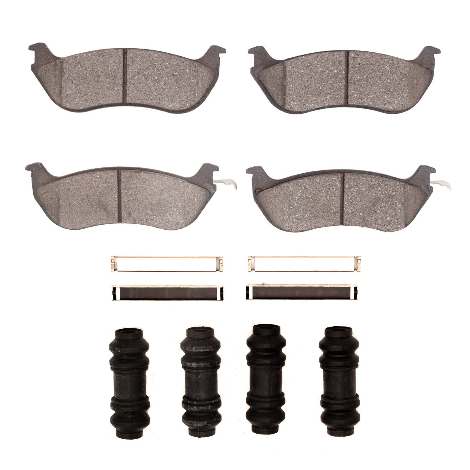 Optimum OE Brake Pads & Hardware Kit, 1996-2002 Ford/Lincoln/Mercury/Mazda, Position: Rear