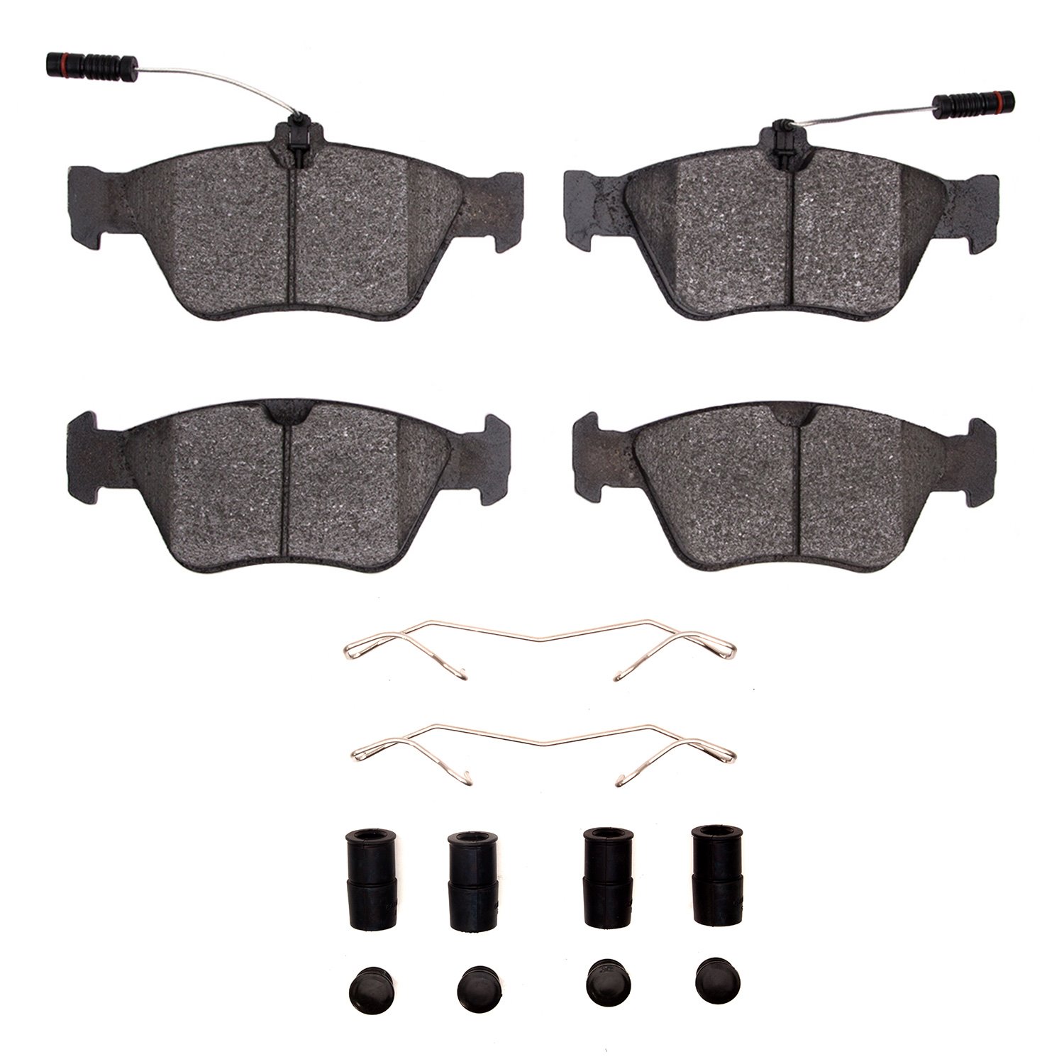 Optimum OE Brake Pads & Hardware Kit, 1996-2004 Mercedes-Benz, Position: Front