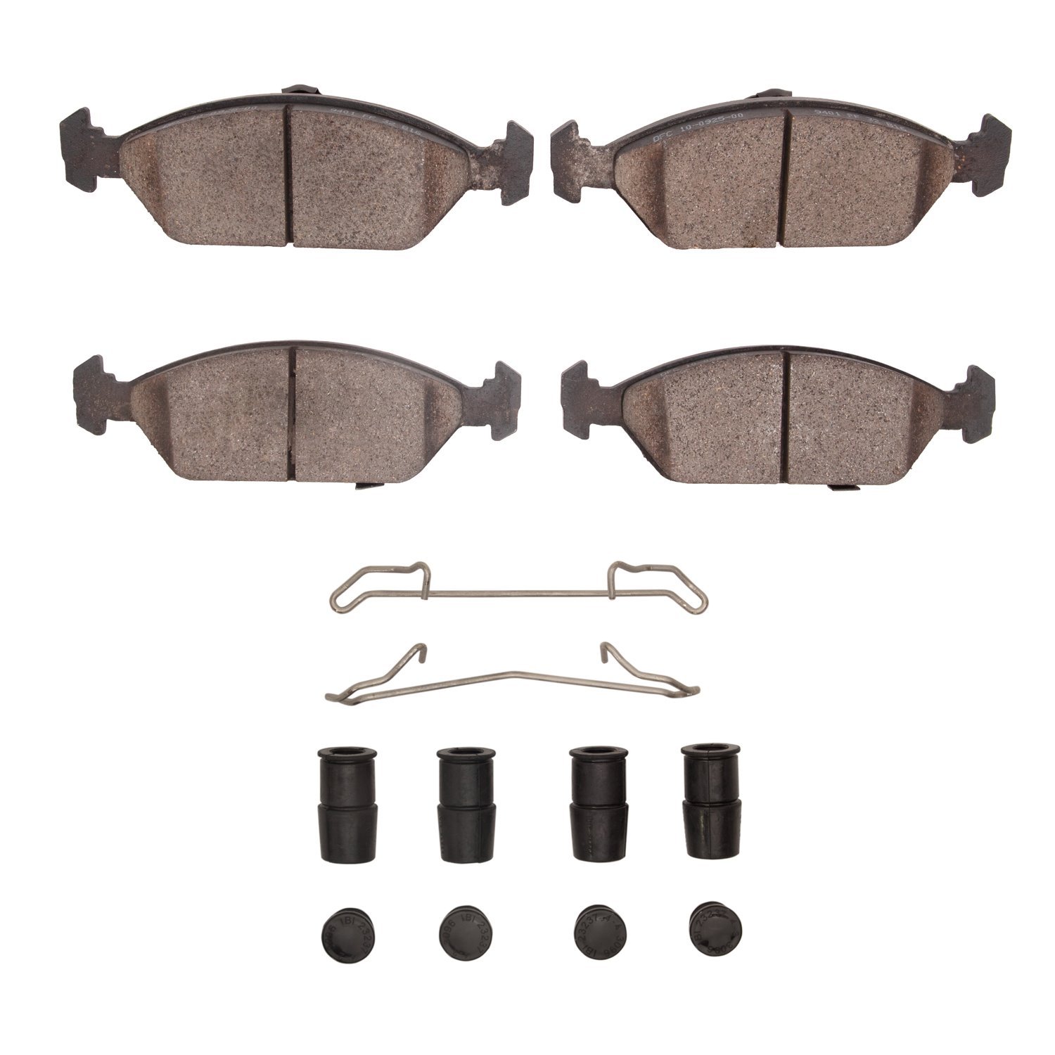 Optimum OE Brake Pads & Hardware Kit, 1994-2000 Kia/Hyundai/Genesis, Position: Front