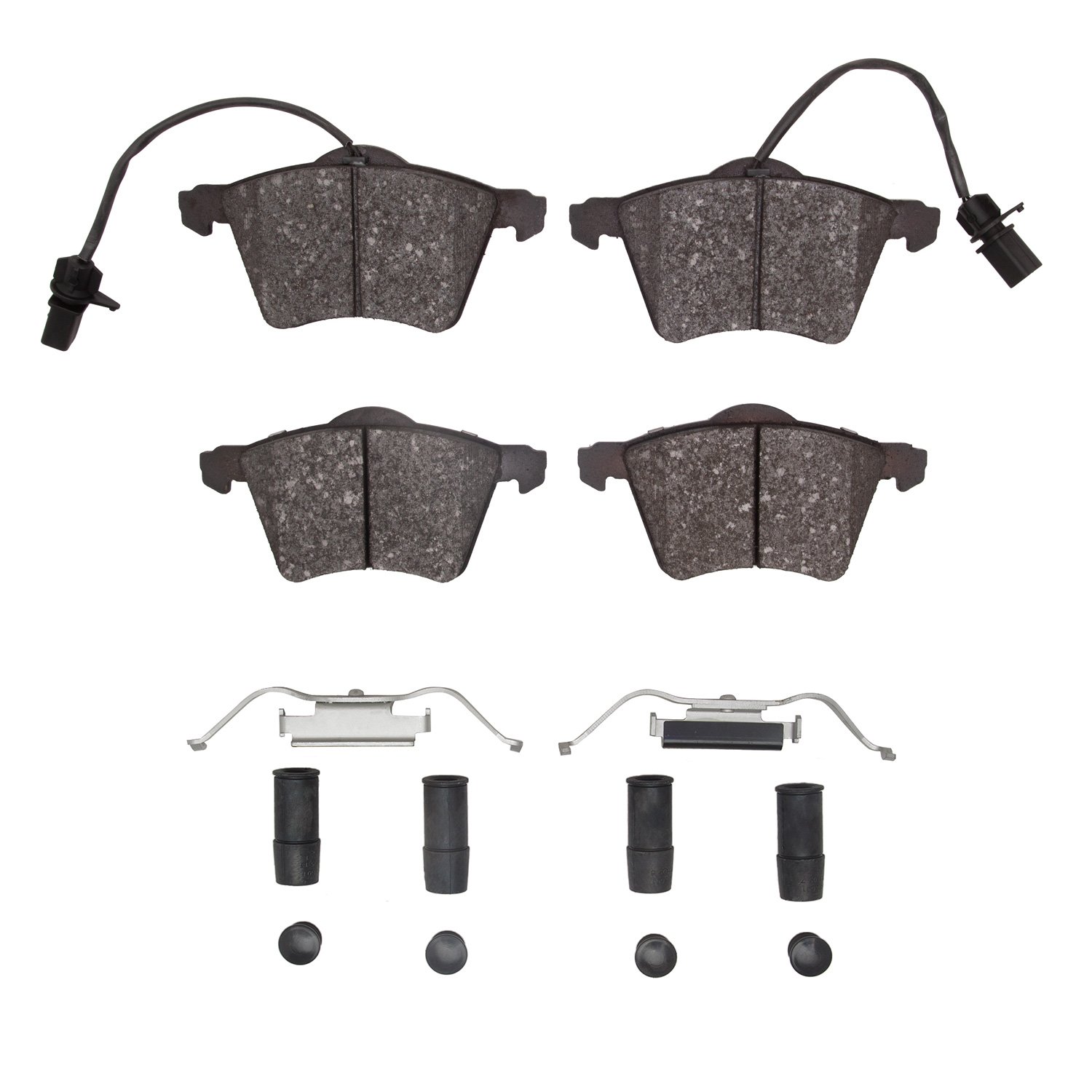 Optimum OE Brake Pads & Hardware Kit, 2001-2003 Audi/Porsche/Volkswagen, Position: Front