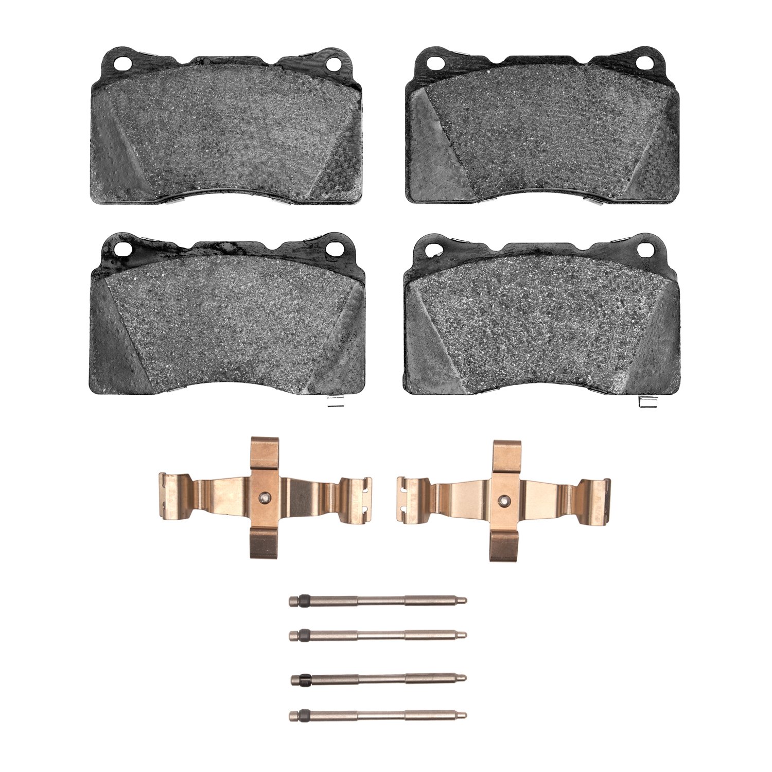 Optimum OE Brake Pads & Hardware Kit, 2016-2020 GM, Position: Front