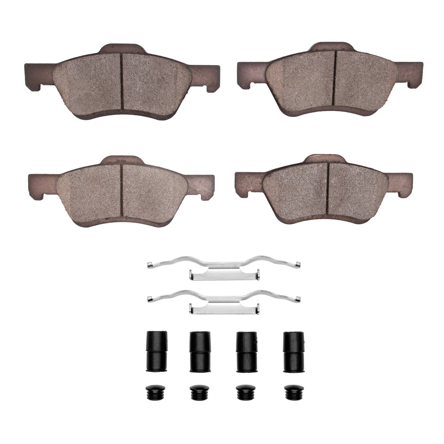 Optimum OE Brake Pads & Hardware Kit, 2009-2012 Ford/Lincoln/Mercury/Mazda, Position: Front