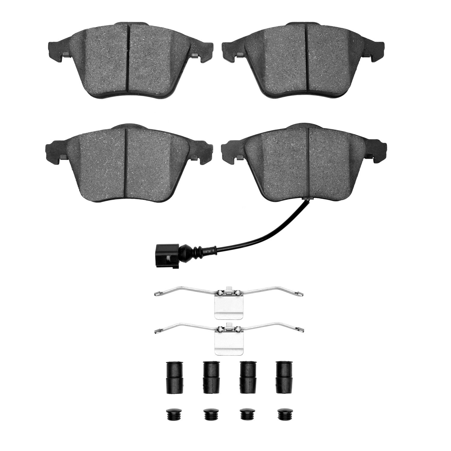 Optimum OE Brake Pads & Hardware Kit, 2008-2015 Audi/Porsche/Volkswagen, Position: Front