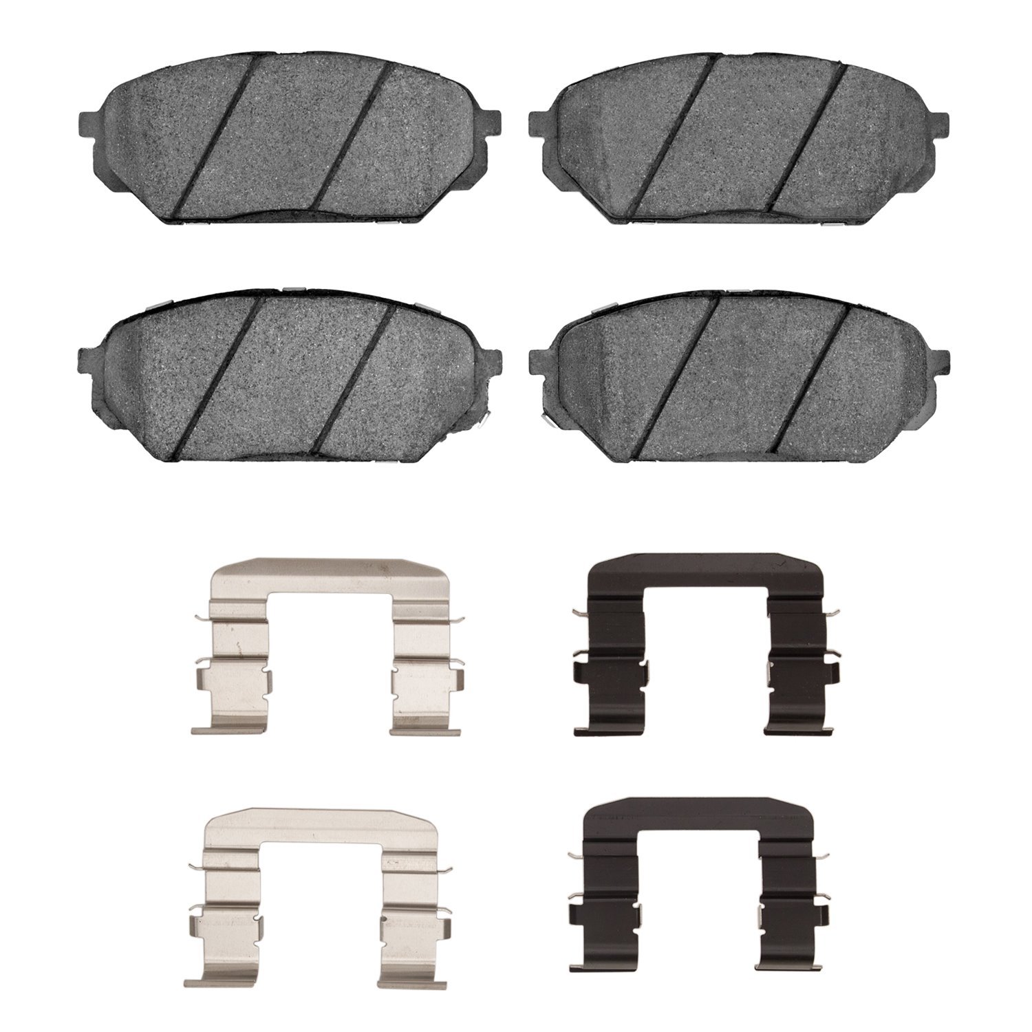 Optimum OE Brake Pads & Hardware Kit, 2007-2012 Kia/Hyundai/Genesis, Position: Front