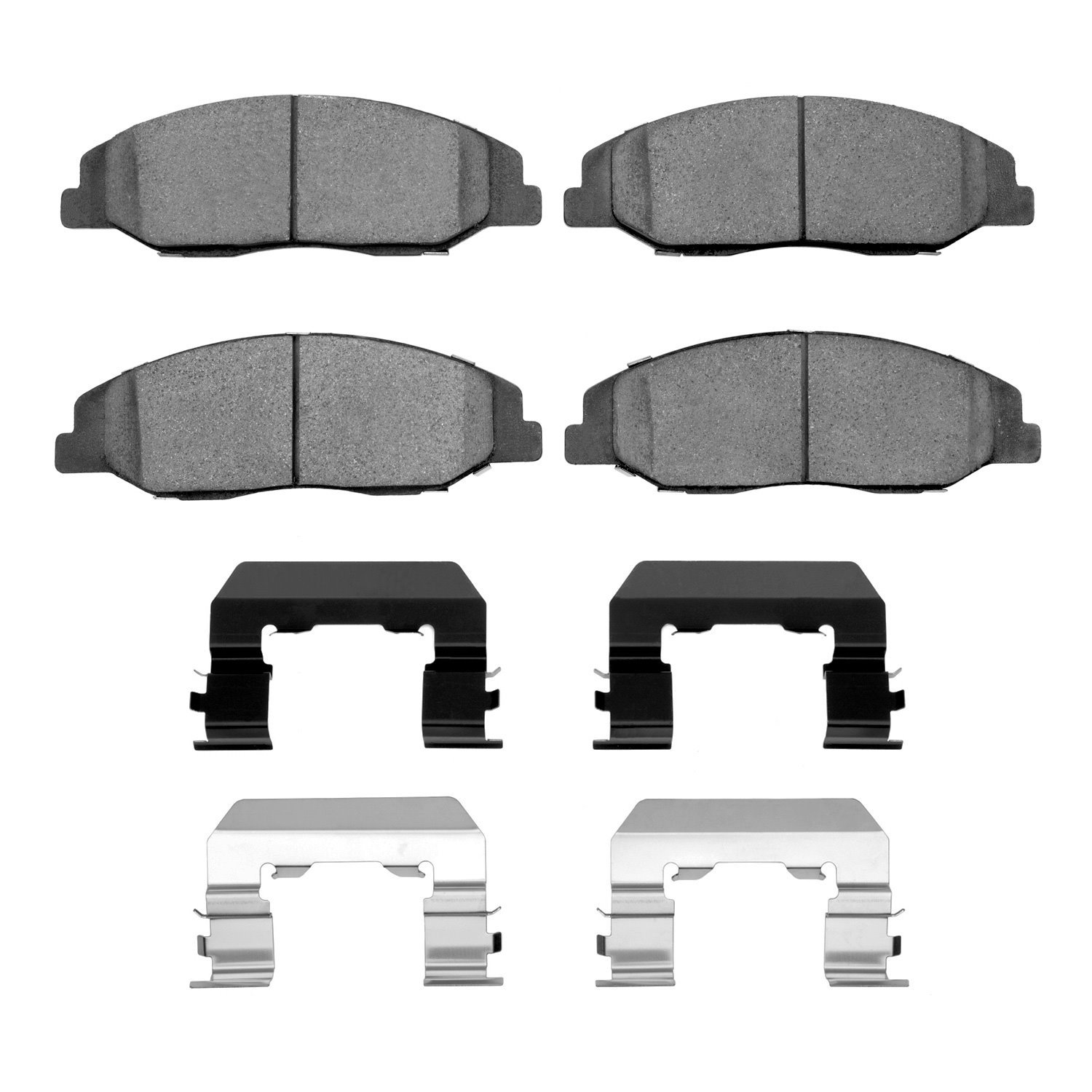 Optimum OE Brake Pads & Hardware Kit, 2008-2014 GM, Position: Front