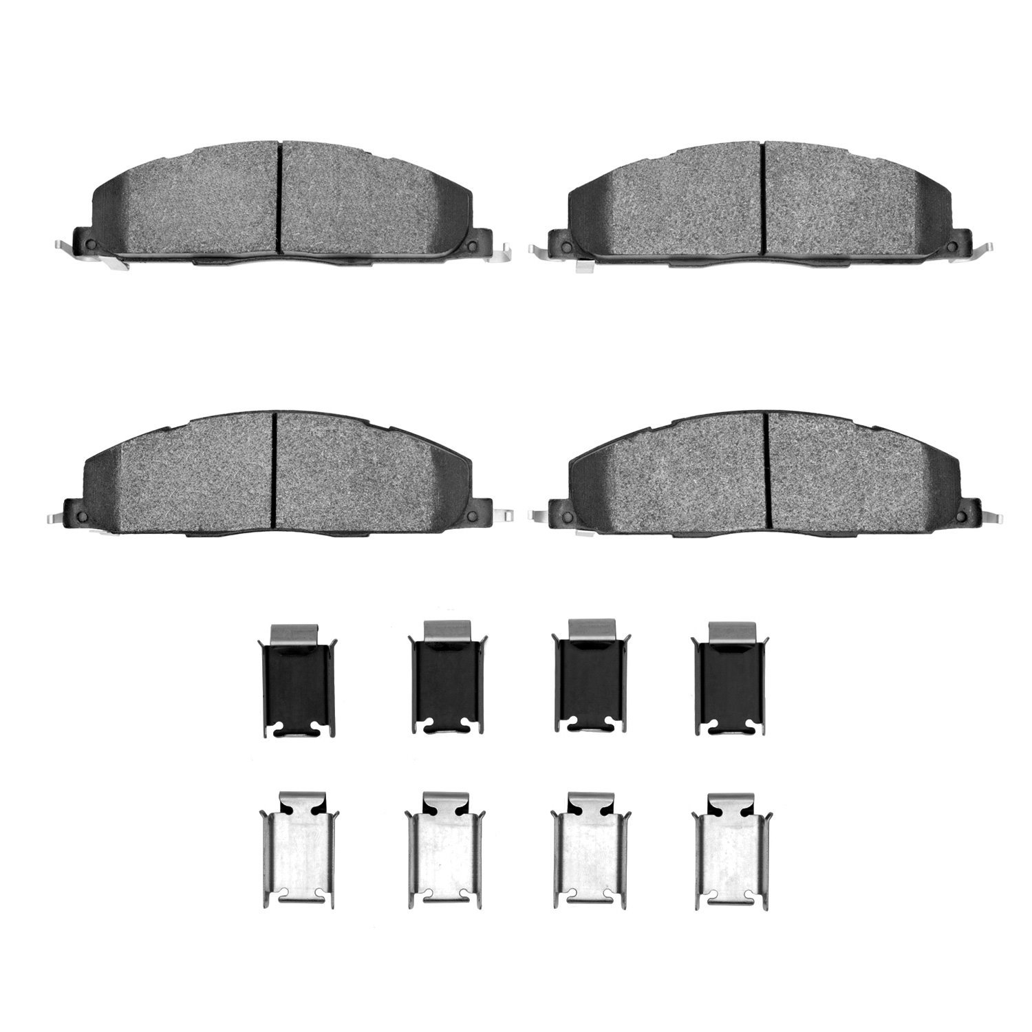 Optimum OE Brake Pads & Hardware Kit, 2009-2018 Mopar, Position: Rear