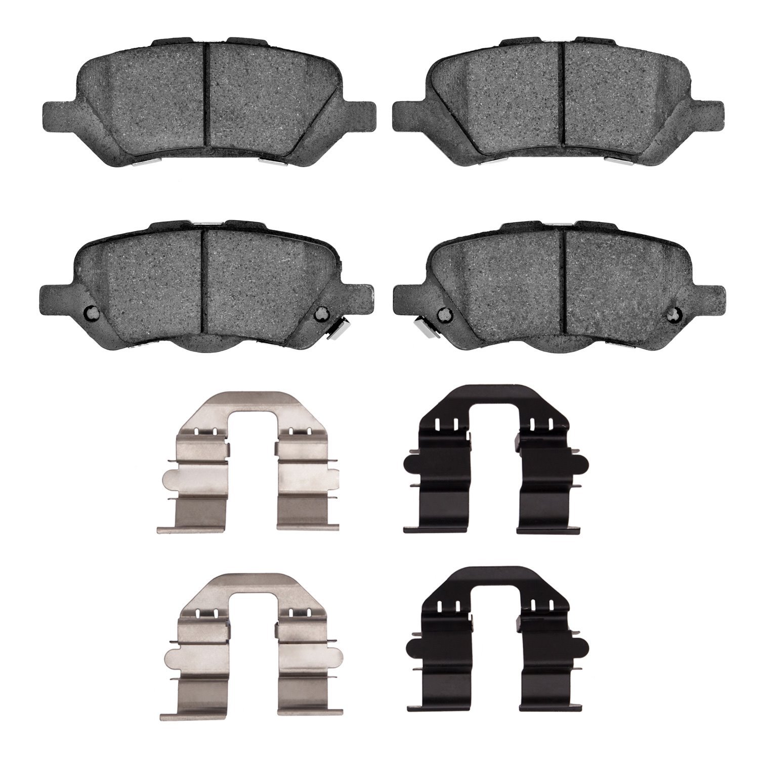 Optimum OE Brake Pads & Hardware Kit, 2009-2015 Lexus/Toyota/Scion, Position: Rear