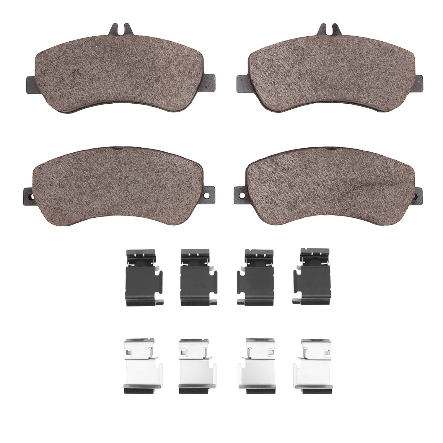 Optimum OE Brake Pads & Hardware Kit, 2010-2015 Mercedes-Benz, Position: Front