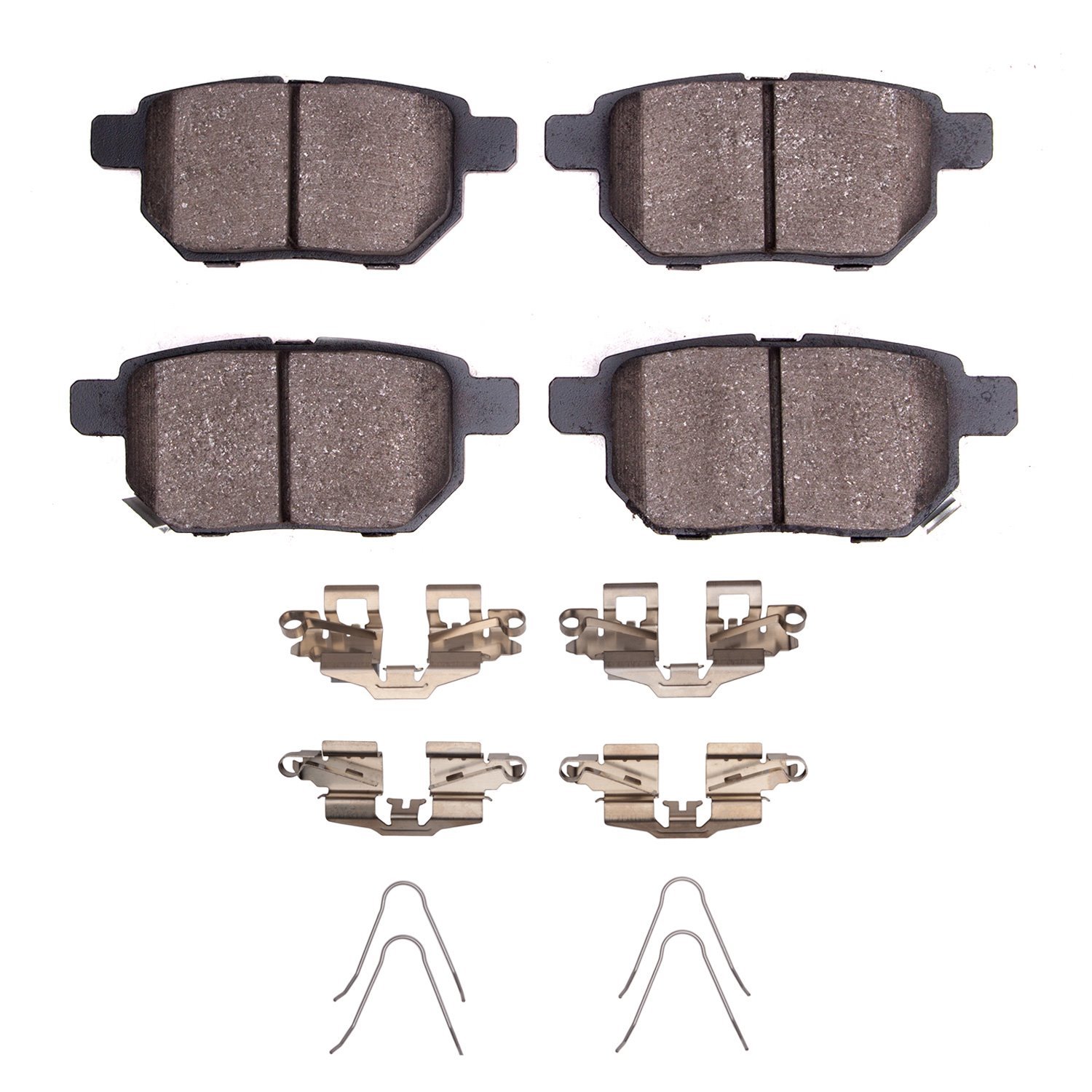 Optimum OE Brake Pads & Hardware Kit, Fits Select Fits Multiple Makes/Models, Position: Rear