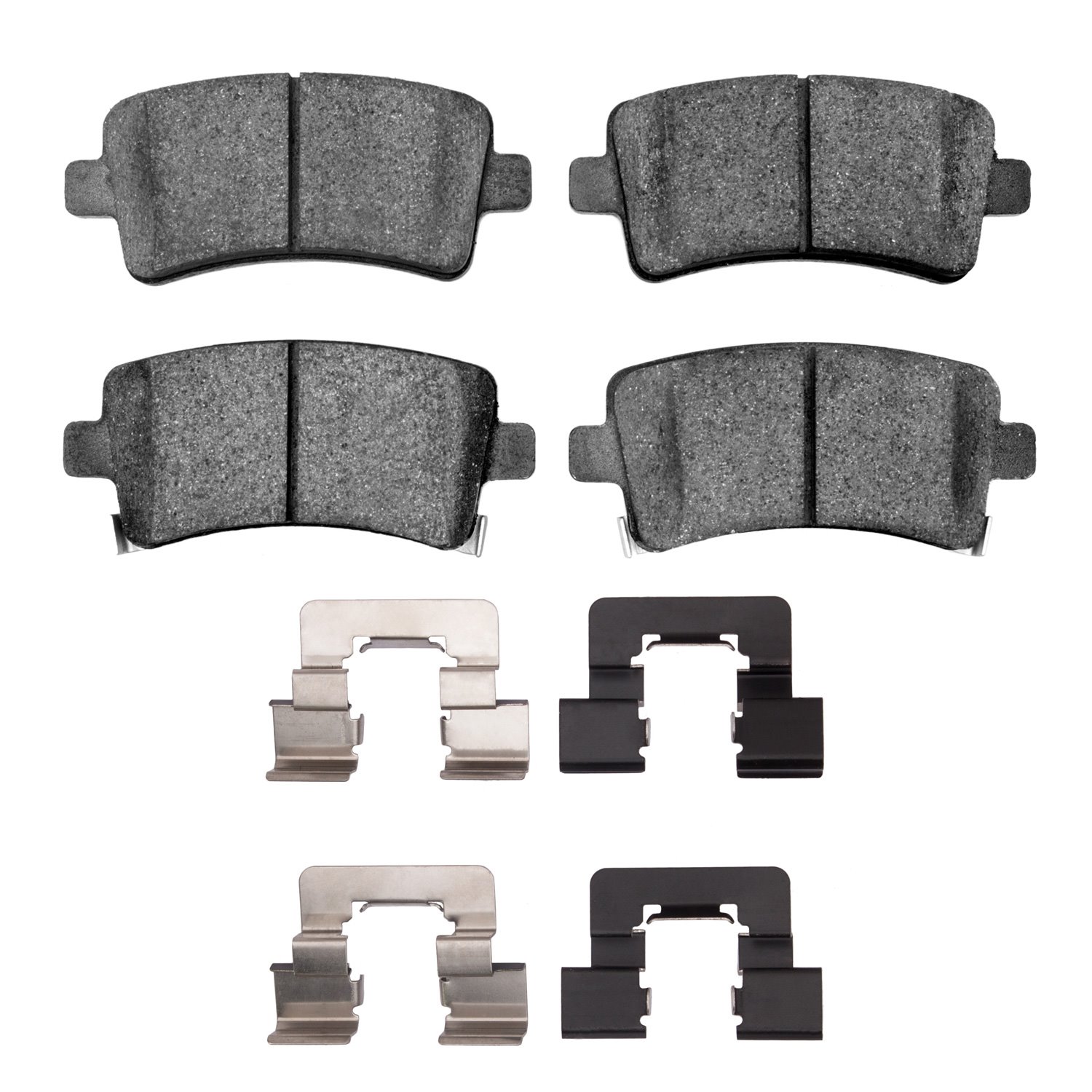 Optimum OE Brake Pads & Hardware Kit, 2011-2016 GM, Position: Rear