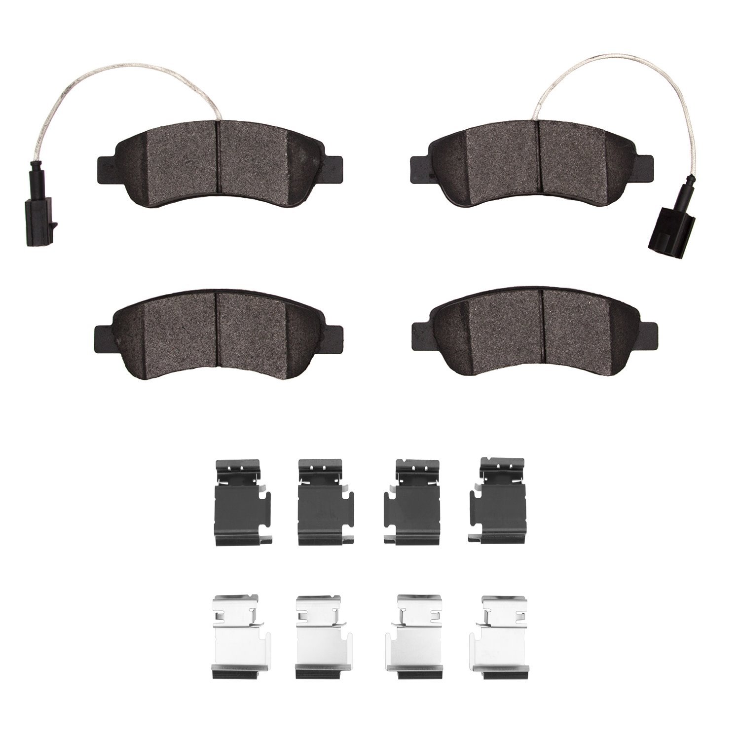 Optimum OE Brake Pads & Hardware Kit, 2014-2021 Mopar, Position: Rear