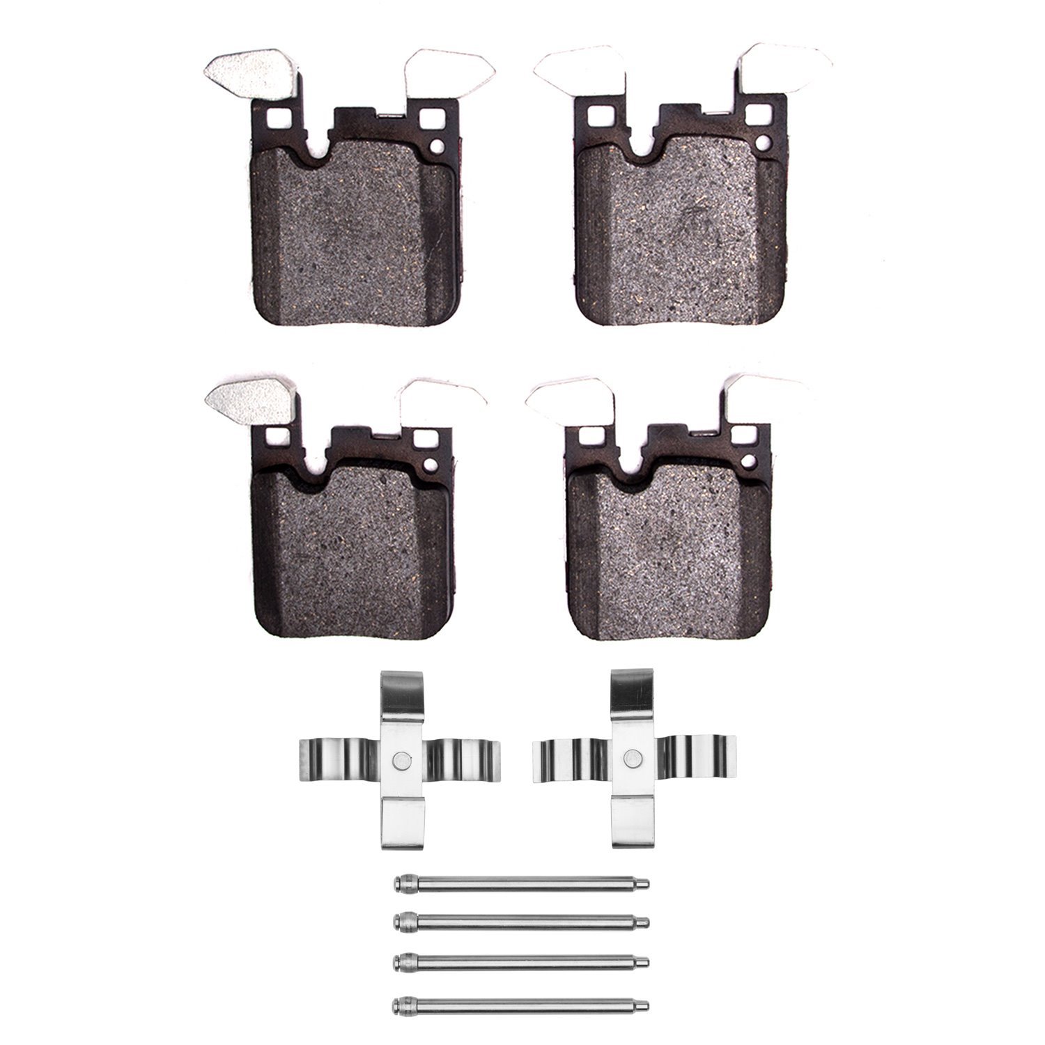 Optimum OE Brake Pads & Hardware Kit, 2012-2021 BMW, Position: Rear