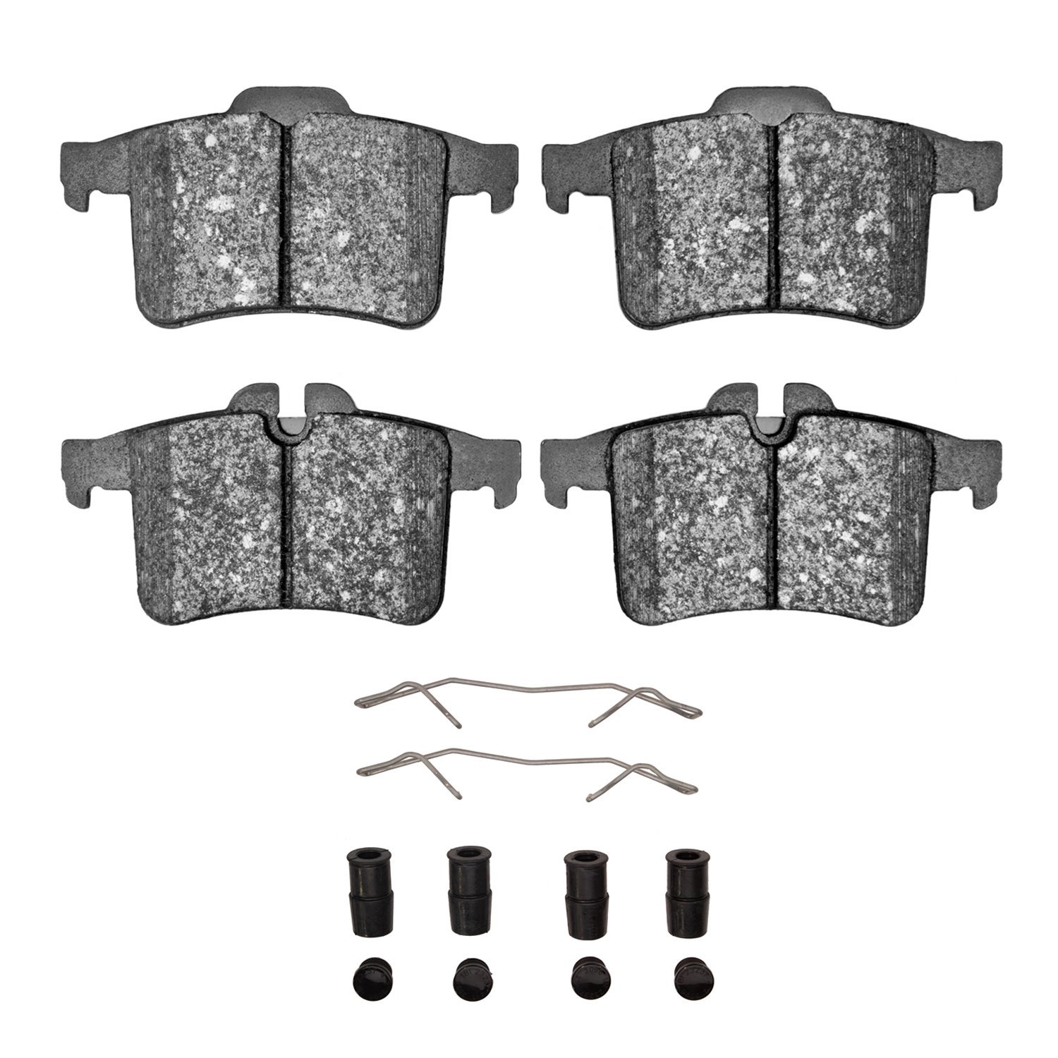 Optimum OE Brake Pads & Hardware Kit, 2013-2015 Jaguar, Position: Rear