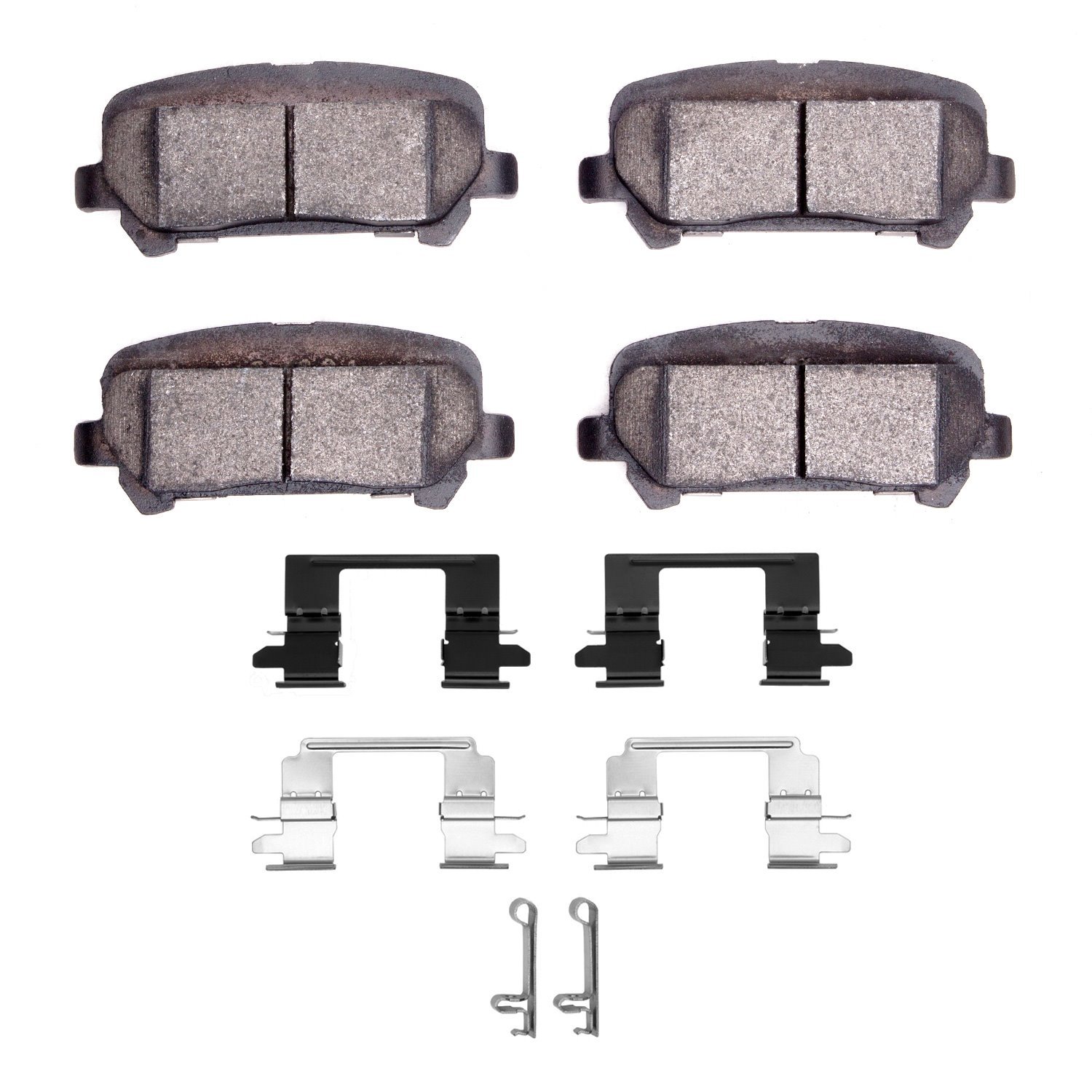 Optimum OE Brake Pads & Hardware Kit, 2015-2020 GM, Position: Rear