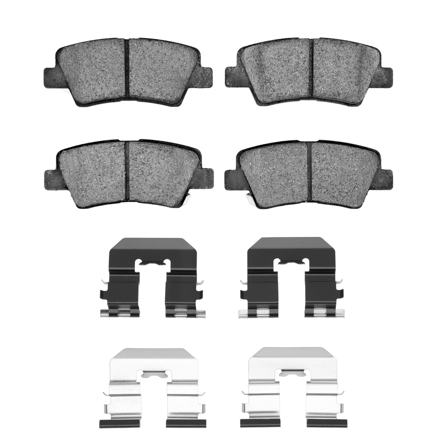 Optimum OE Brake Pads & Hardware Kit, 2013-2015 Mopar, Position: Rear