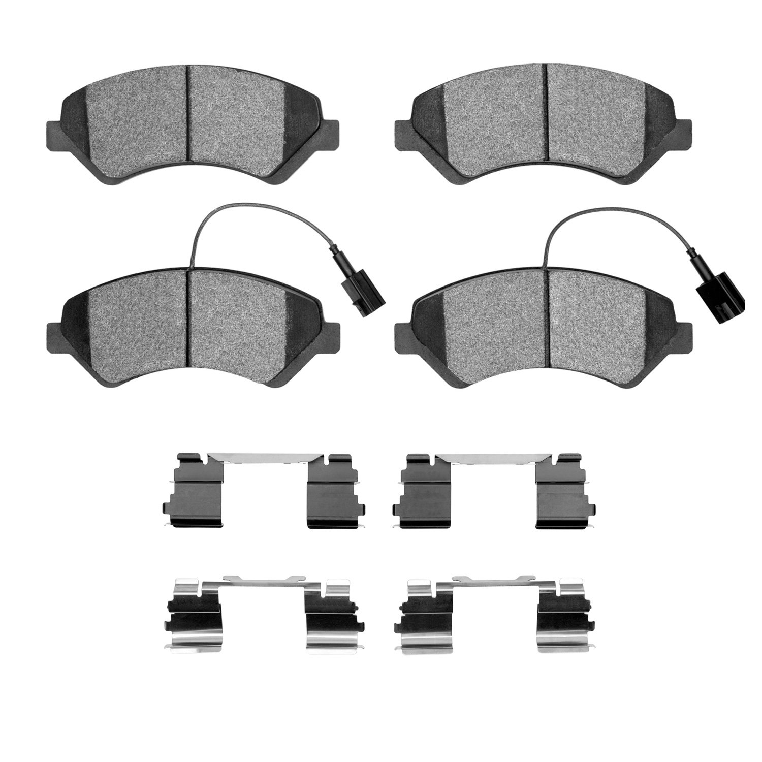 Optimum OE Brake Pads & Hardware Kit, 2014-2021 Mopar, Position: Front