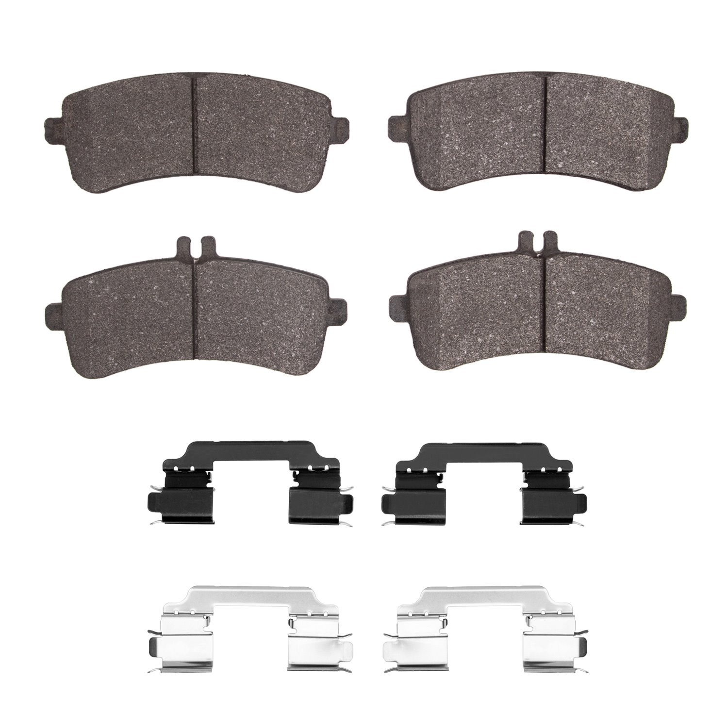 Optimum OE Brake Pads & Hardware Kit, 2014-2021 Mercedes-Benz, Position: Rear