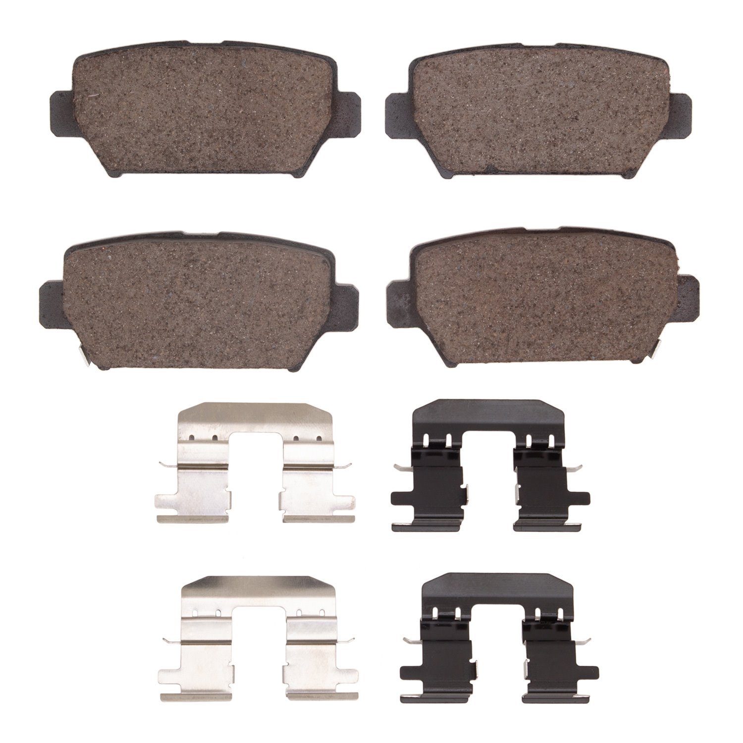 Optimum OE Brake Pads & Hardware Kit, Fits Select Mitsubishi, Position: Rear